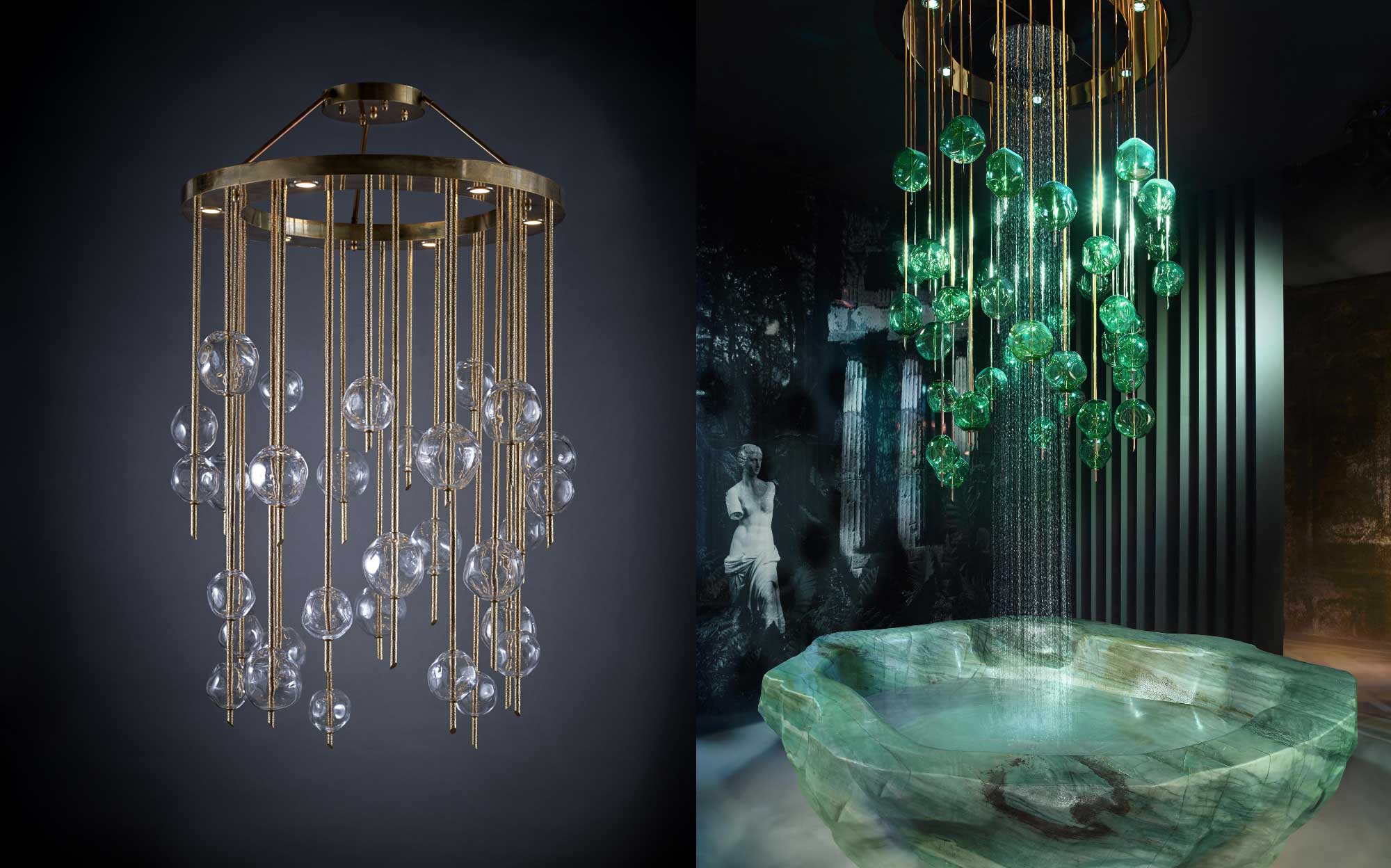 Badari decorative wall lights with refined contemporary Italian design