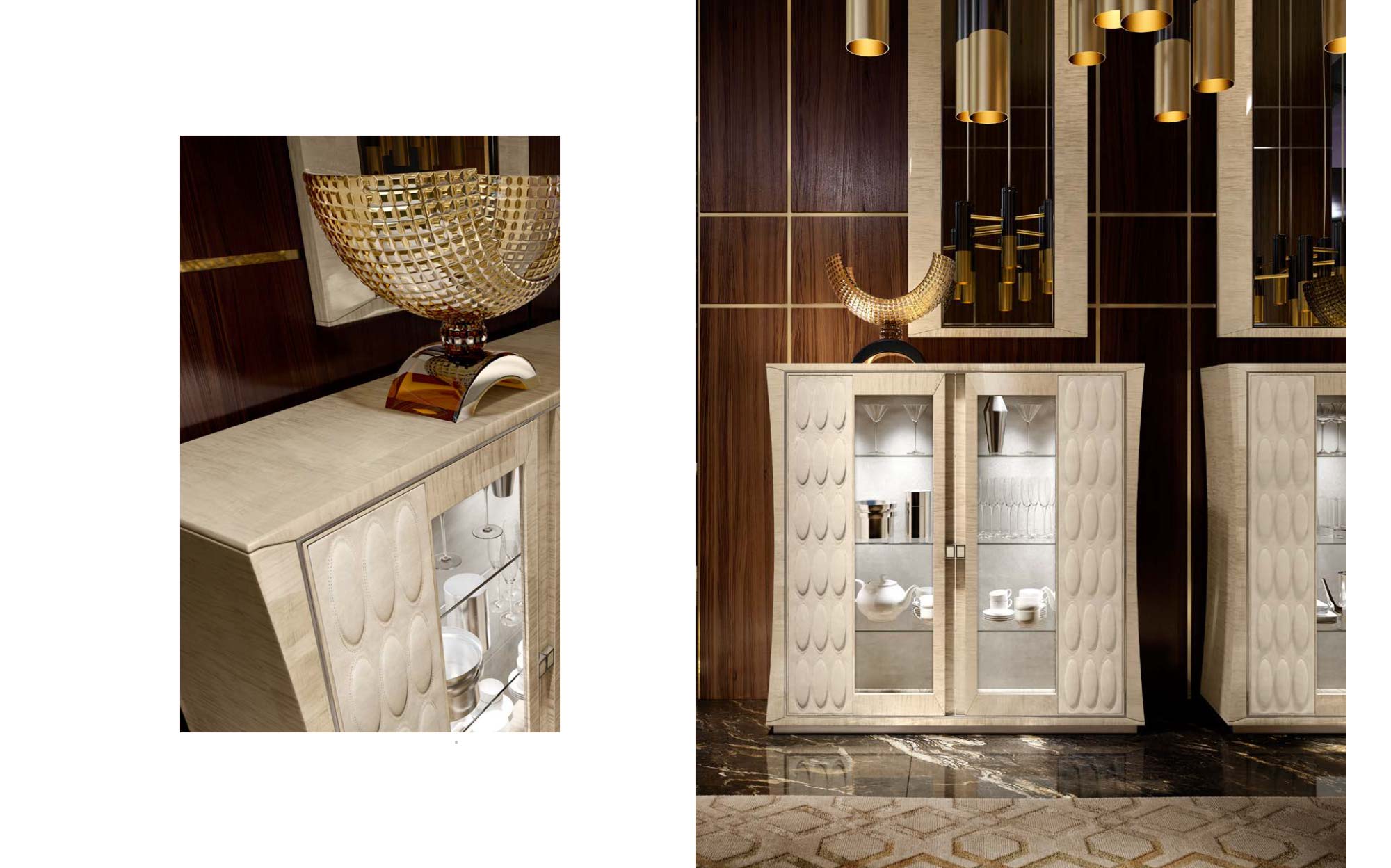 Tavolo con piano in vetro e base geometrica elicoidale | Tonin Casa | 101DOMUS Tavolo rotondo in vetro con base scultorea in legno Tonin Casa