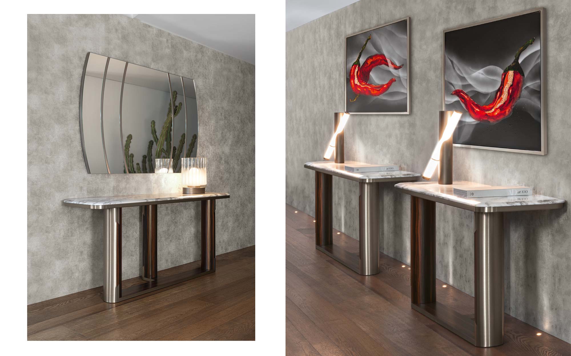 Консольные столы и декоративные элементы Giorgio Collection Luxor &mdash; роскошная итальянская дизайнерская мебель из эбенового дерева и мрамора | 101Domus