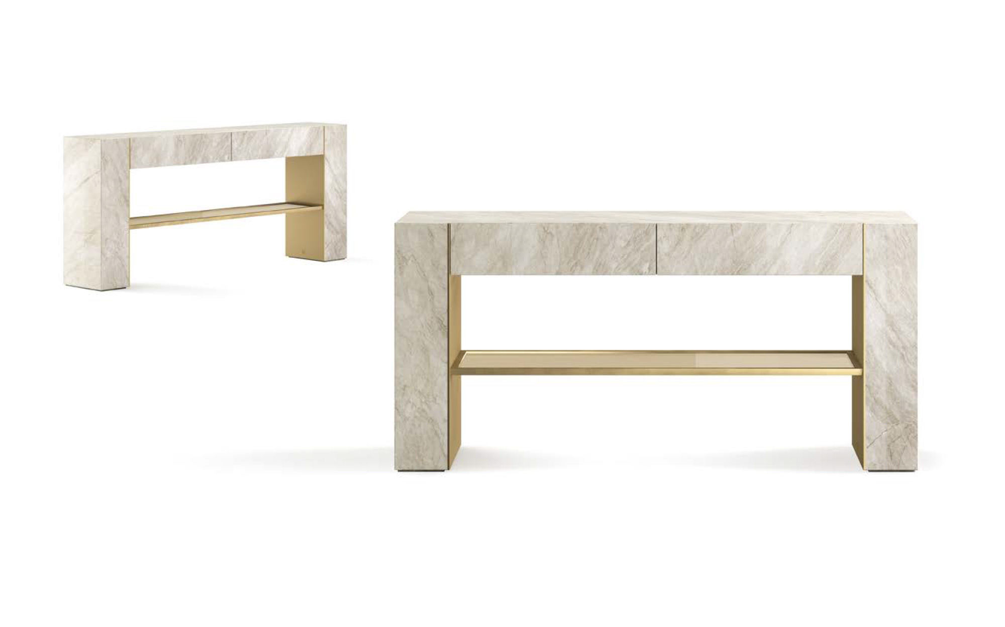 Designer side tables and seating elements by IVG Home Collection Materica &ndash; luxury Italian furniture with natural materials and refined craftsmanship | 101Domus