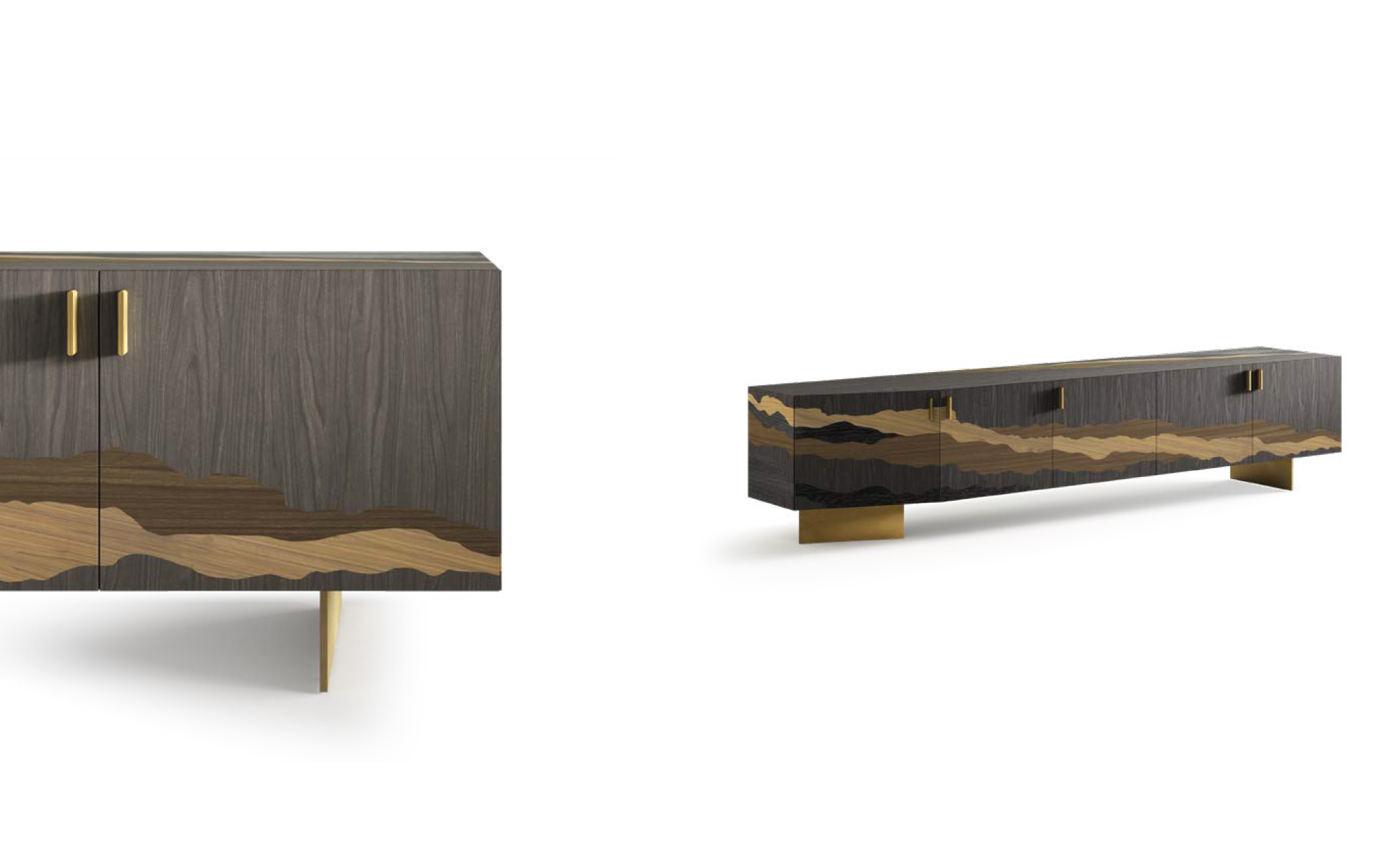 Luxury living room with curved sofa and natural materials by IVG Home Collection Materica &ndash; Italian designer furniture for elegant interiors | 101Domus