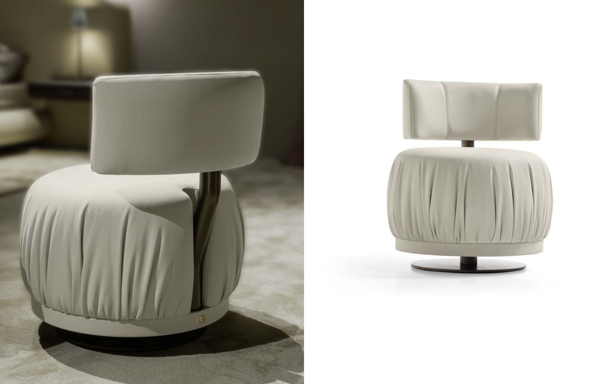 Luxury round side table by IVG Home Collection Materica &ndash; Italian designer furniture in natural stone and minimalist design | 101Domus