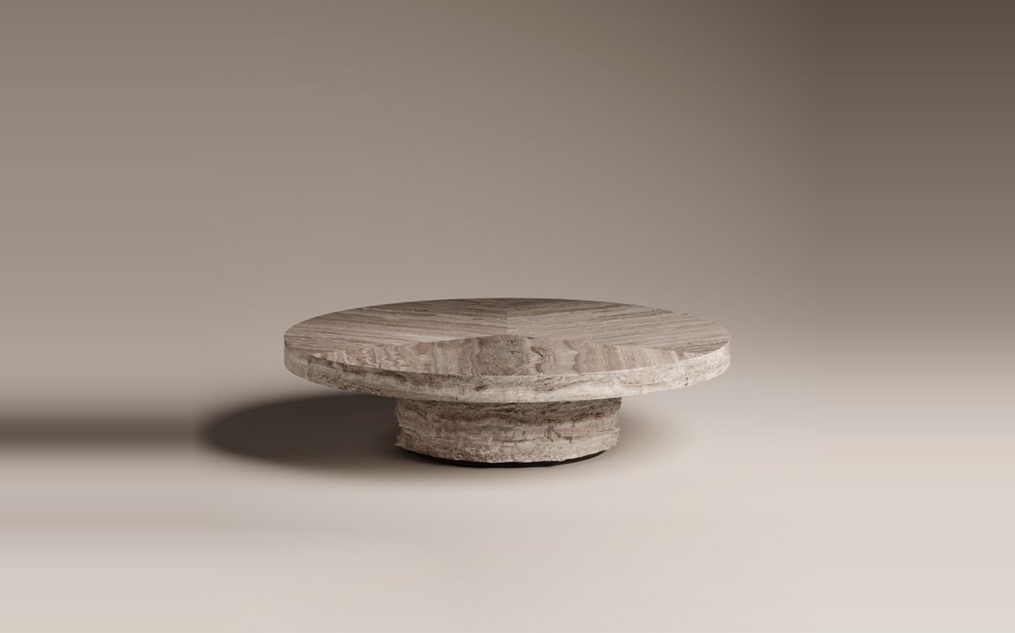 Tecton Luxury Travertine Coffee Table by Monitillo1980 Monitillo1980 Tecton travertine coffee table, contemporary sculptural Italian designer furniture
