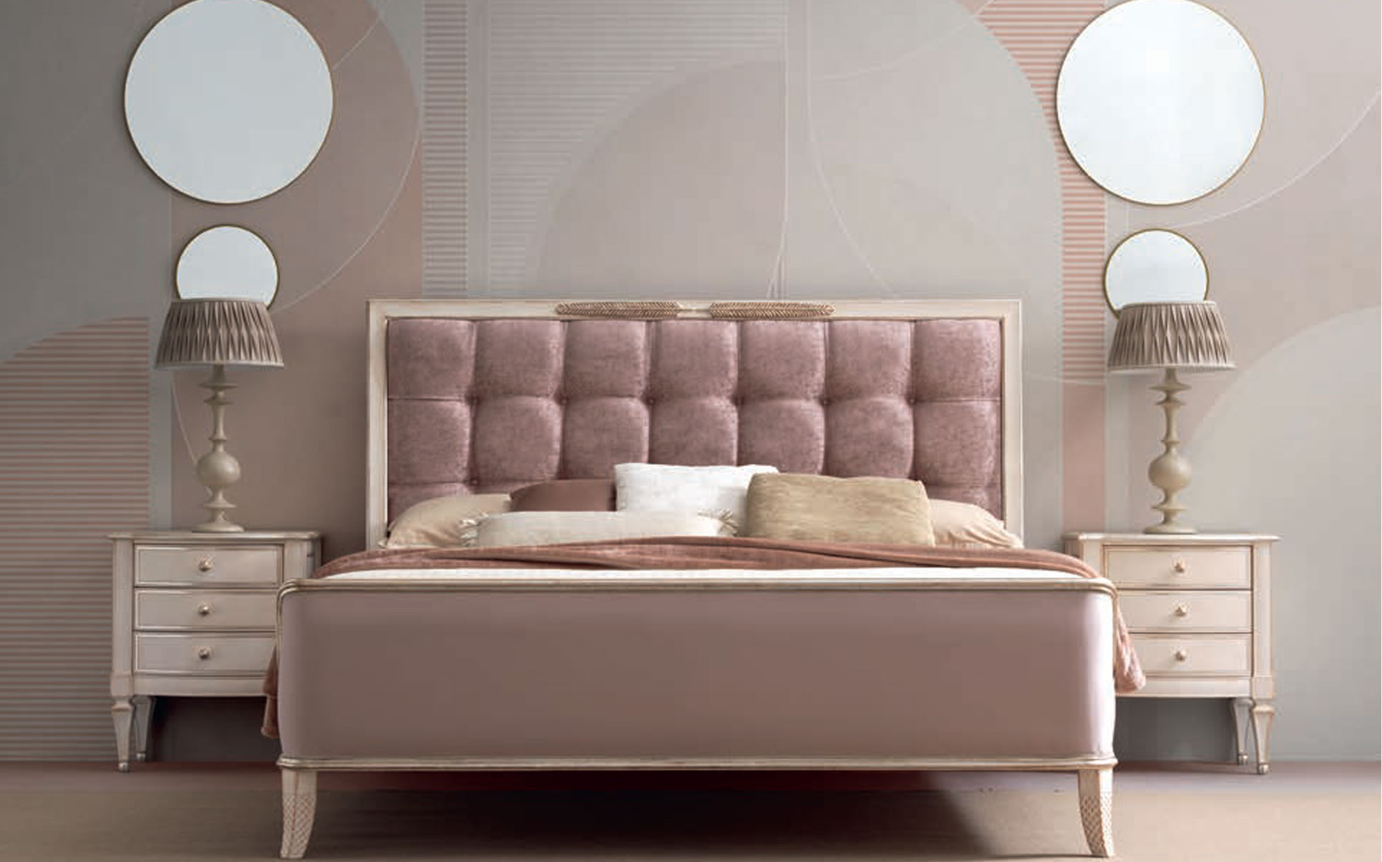Luxury upholstered bed from the Night Collection by Silvano Grifoni | 101domus Luxury upholstered bed by Silvano Grifoni from the Night Collection for elegant Italian bedrooms