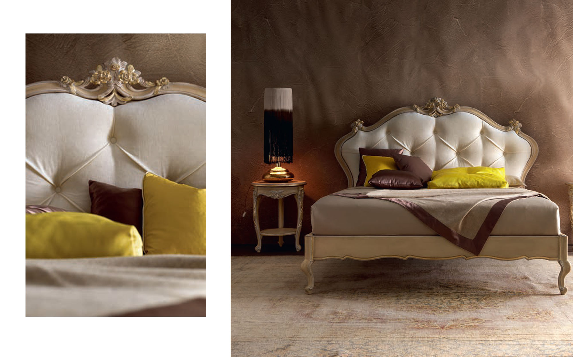 Luxury classic bed by Silvano Grifoni Night Collection | 101domus Classic luxury bed by Silvano Grifoni with refined handcrafted Italian design