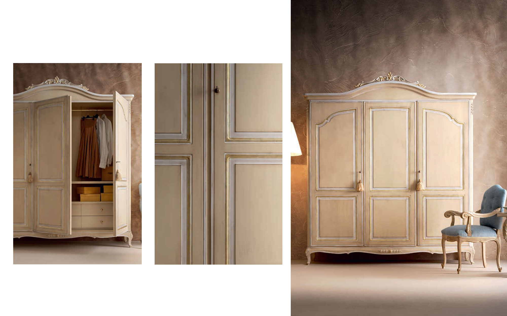 Luxury wardrobe by Silvano Grifoni Night Collection | 101domus Luxury handcrafted wardrobe by Silvano Grifoni for classic Italian bedroom interiors