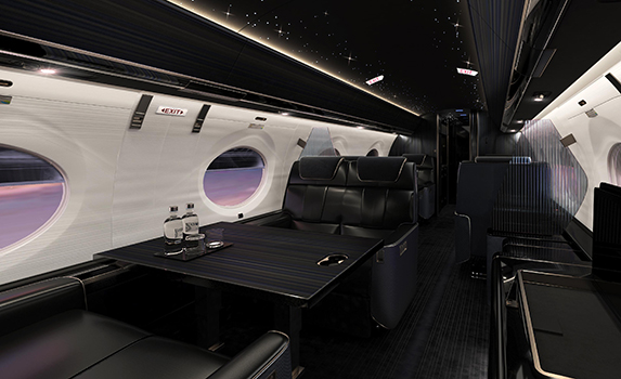 Інтер’єр приватного літака, створений Аліцією Котларек