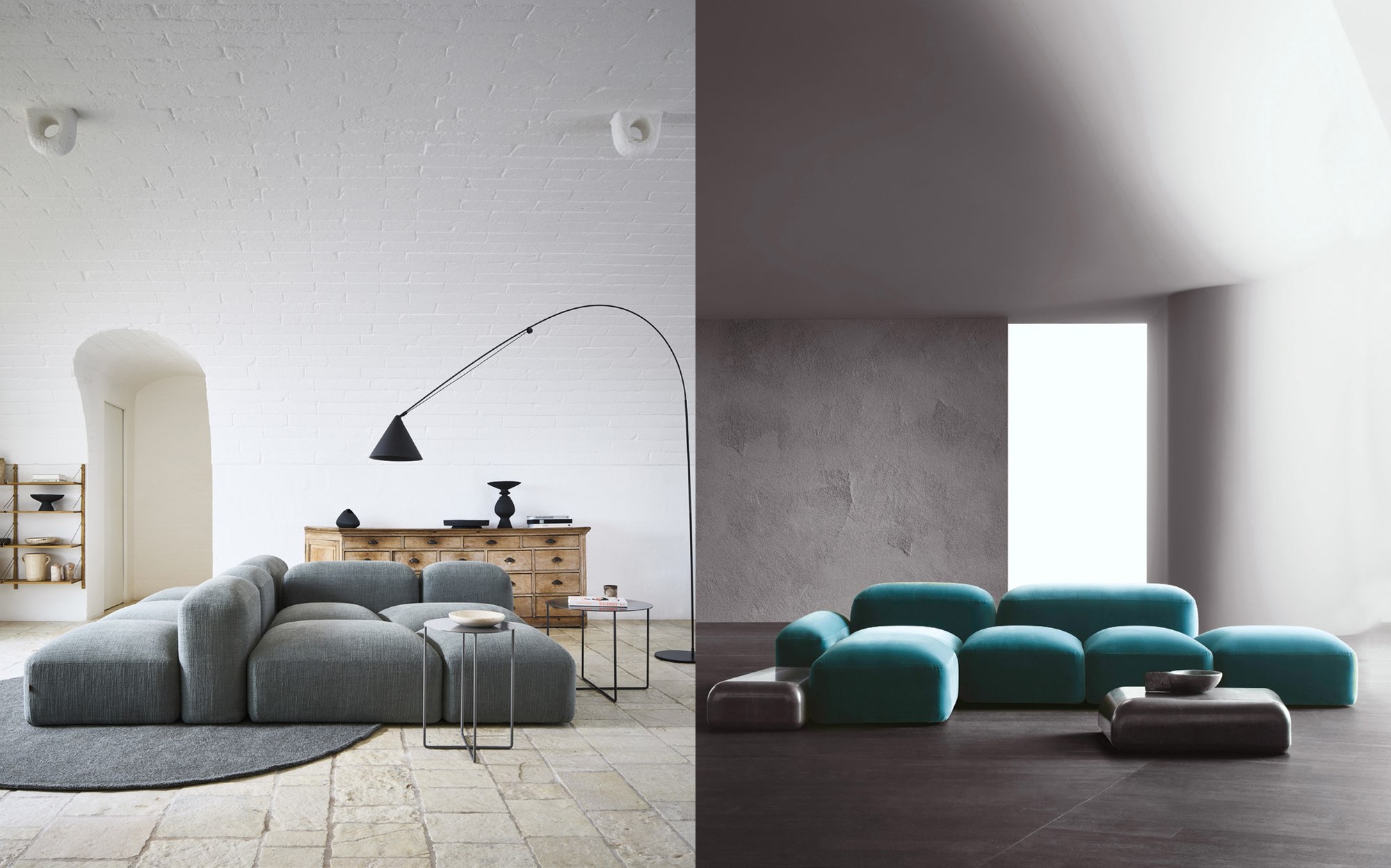 Amura Design Collection grey and teal modular sofas Amura Design Collection grey and teal modular sofas – Italian luxury contemporary furniture