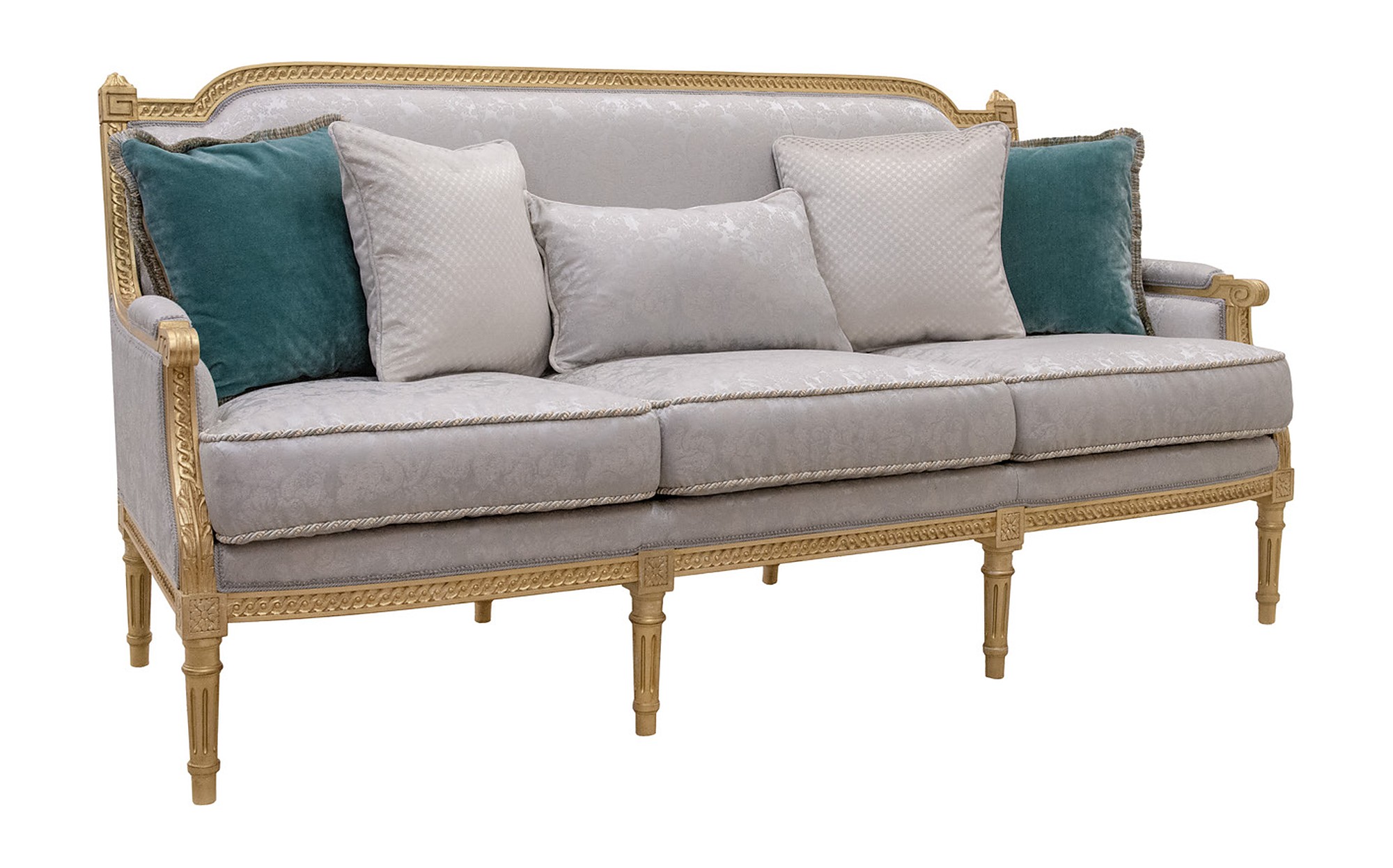 Bellotti Ezio Essential Classic carved sofa with velvet cushions Bellotti Ezio Essential Classic carved sofa with velvet cushions – classic Italian luxury furniture in Louis XVI style