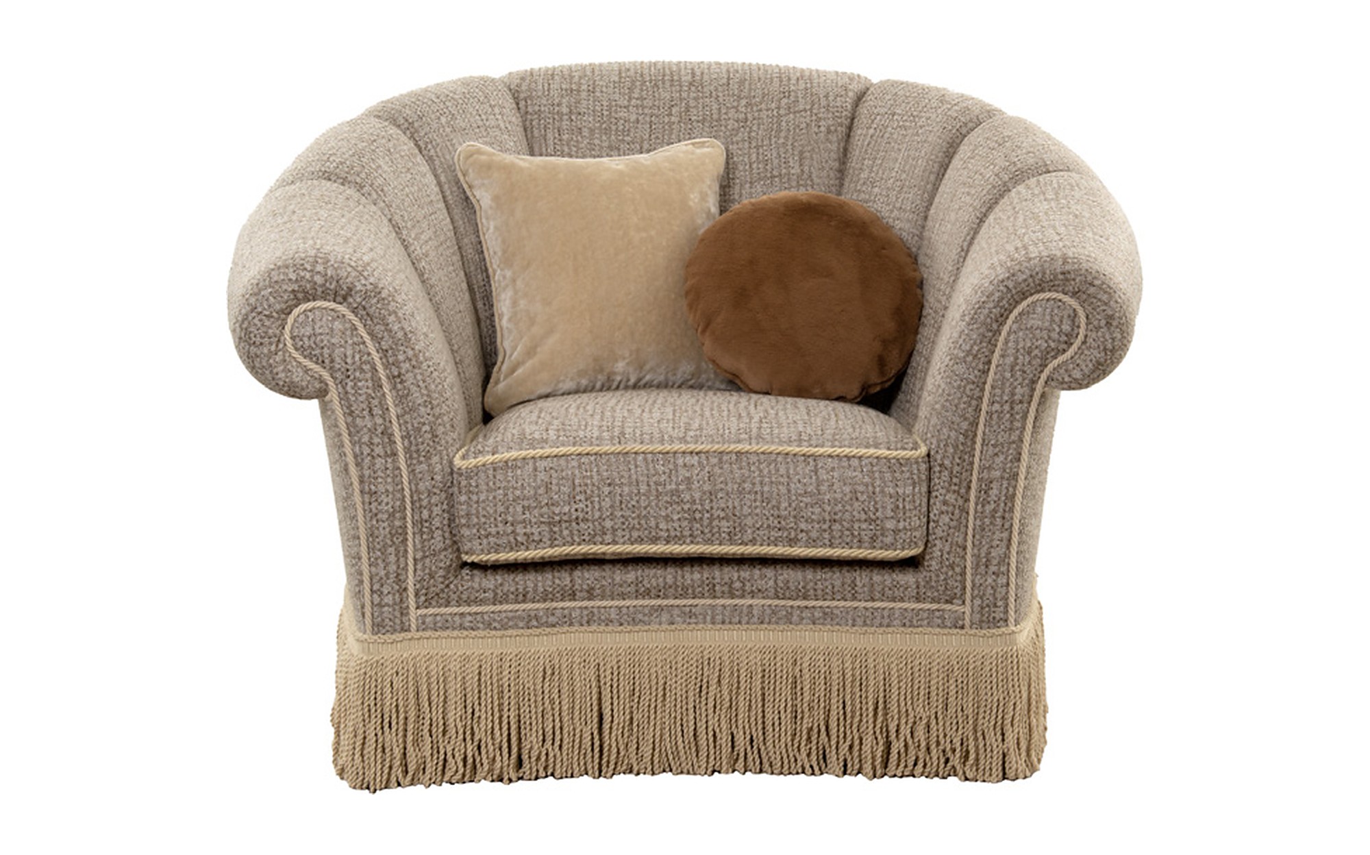 Bellotti Ezio Essential Classic armchair with fringe Bellotti Ezio Essential Classic armchair with fringe – classic Italian luxury furniture in Louis XVI style