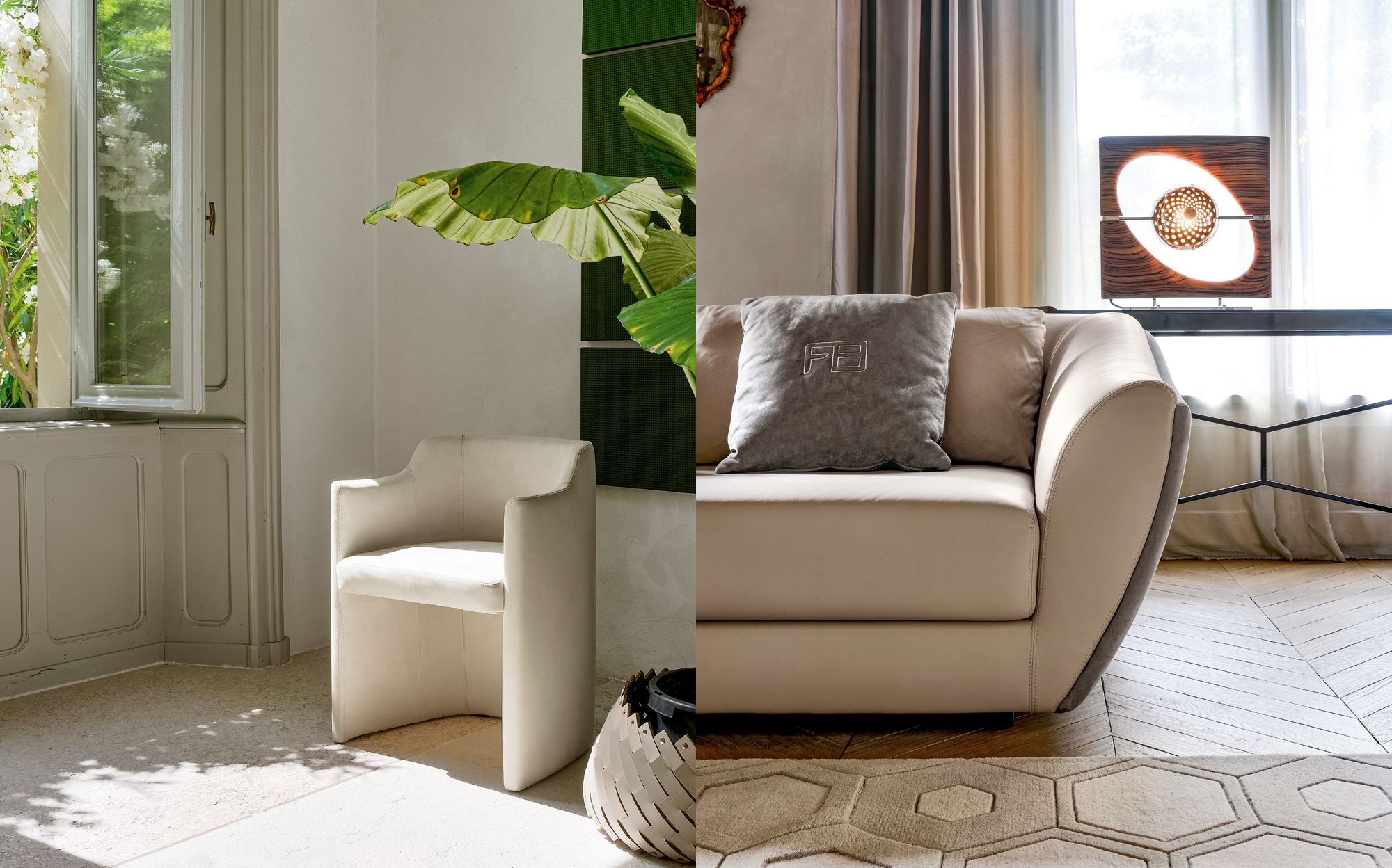 Franco Bianchini Modern and Glamour Charmant armchairs and sofa in living room Franco Bianchini Modern and Glamour Charmant armchairs and sofa in living room – contemporary Italian luxury furniture