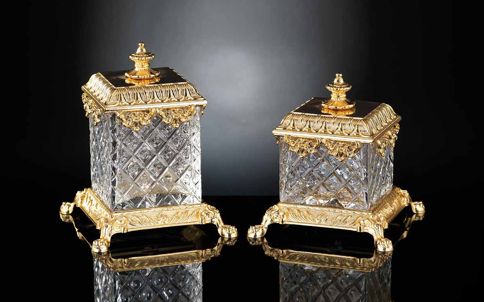 I Biagi Renaissance Second Edition crystal and gold boxes I Biagi Renaissance Second Edition crystal and gold boxes – Italian luxury crystal and gold