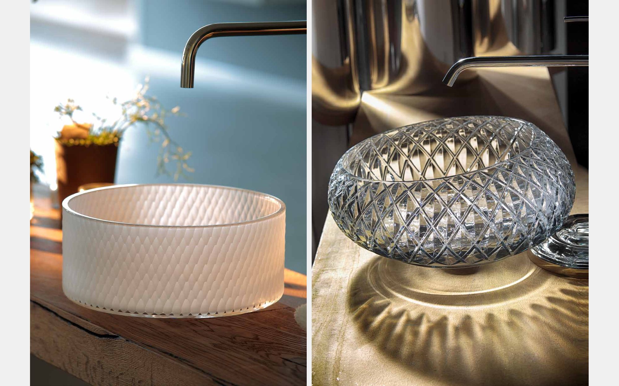 Il Paralume Marina Bath Accessories матовые и гранёные хрустальные раковины &ndash; итальянские аксессуары для ванной люкс