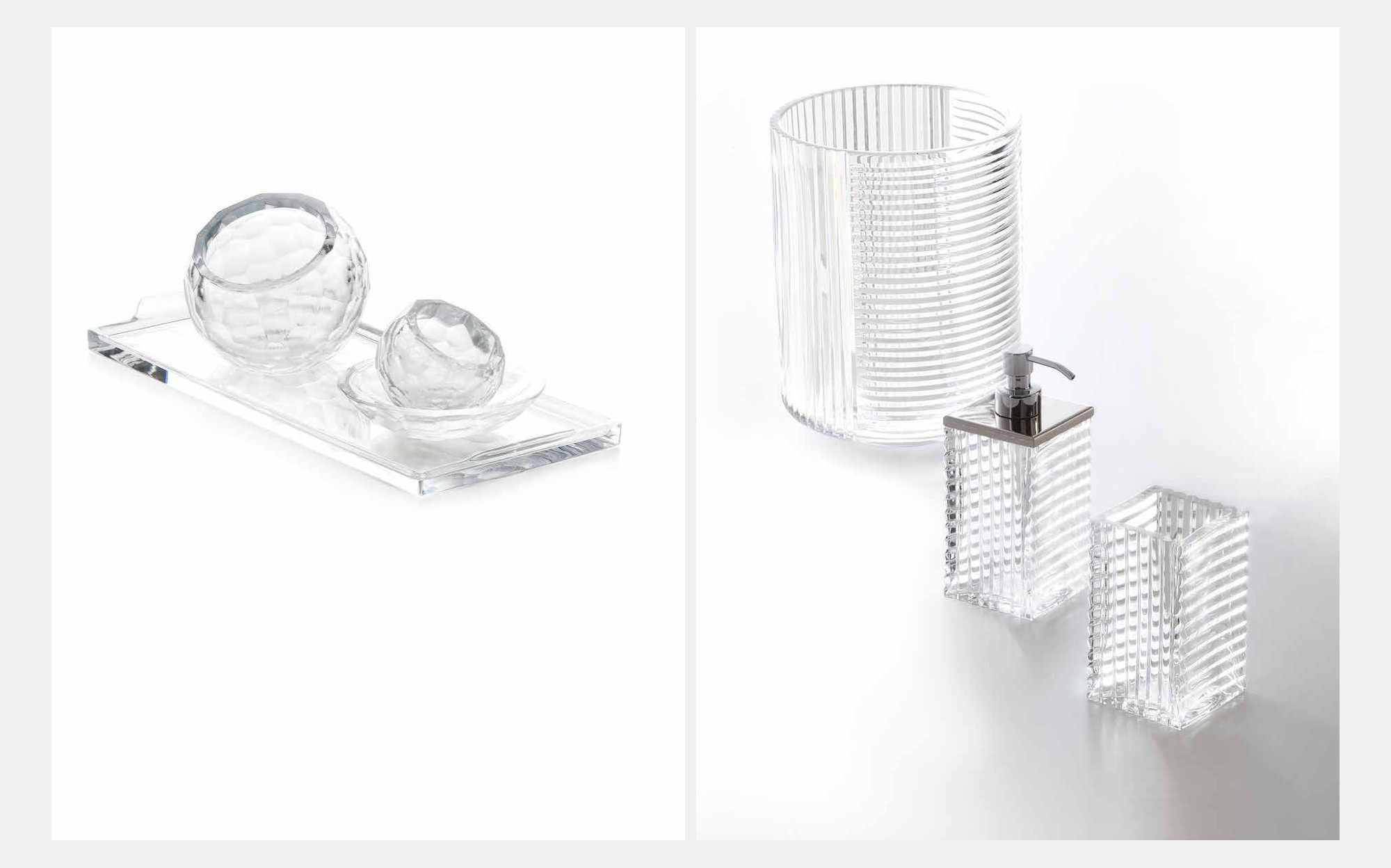Il Paralume Marina Bath Accessories хрустальный набор для ванной с подносом и стаканом &ndash; итальянские аксессуары для ванной люкс