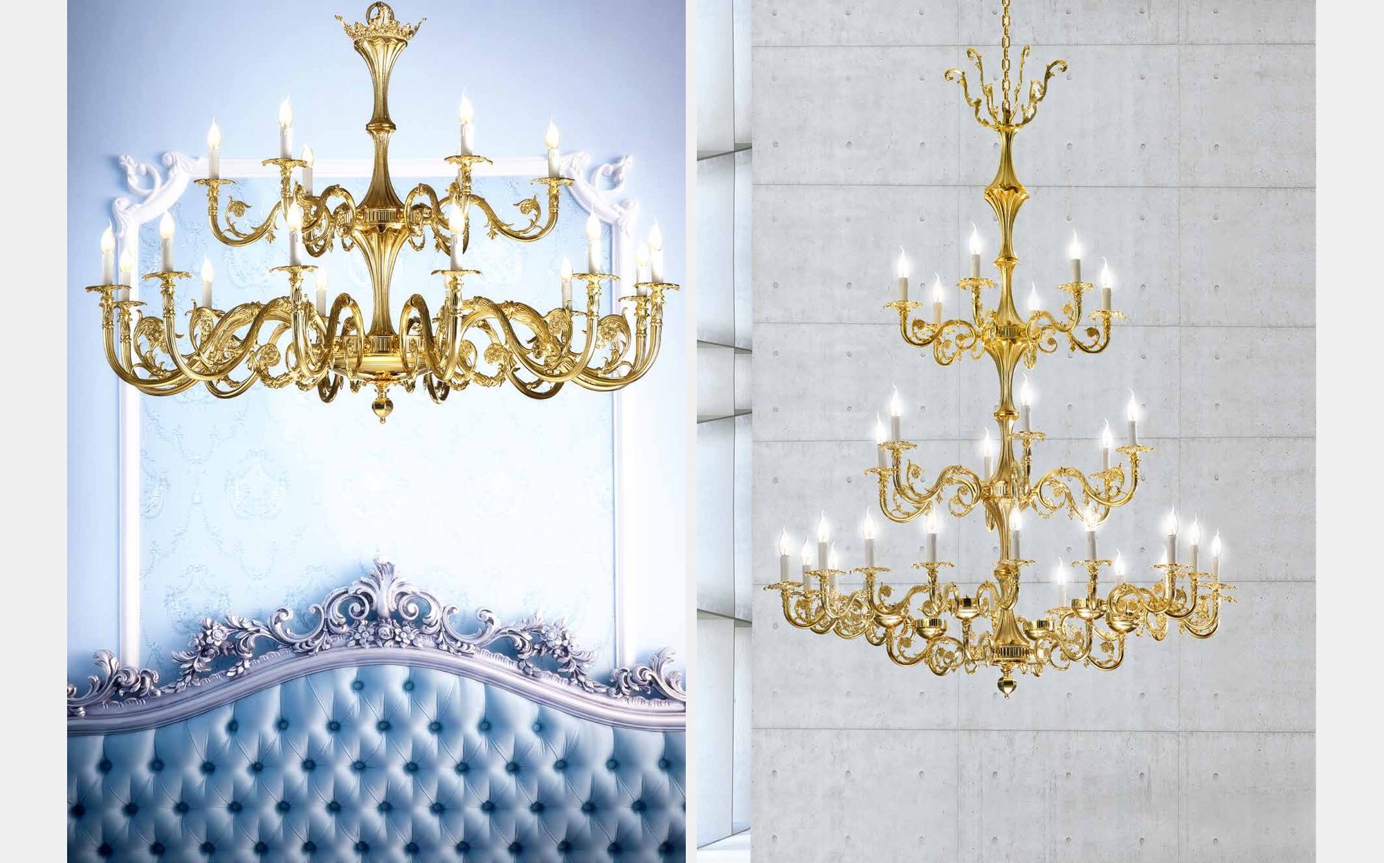 Il Paralume Marina Classic Lighting золотые хрустальные люстры в классической спальне и холле &ndash; классическое итальянское освещение люкс