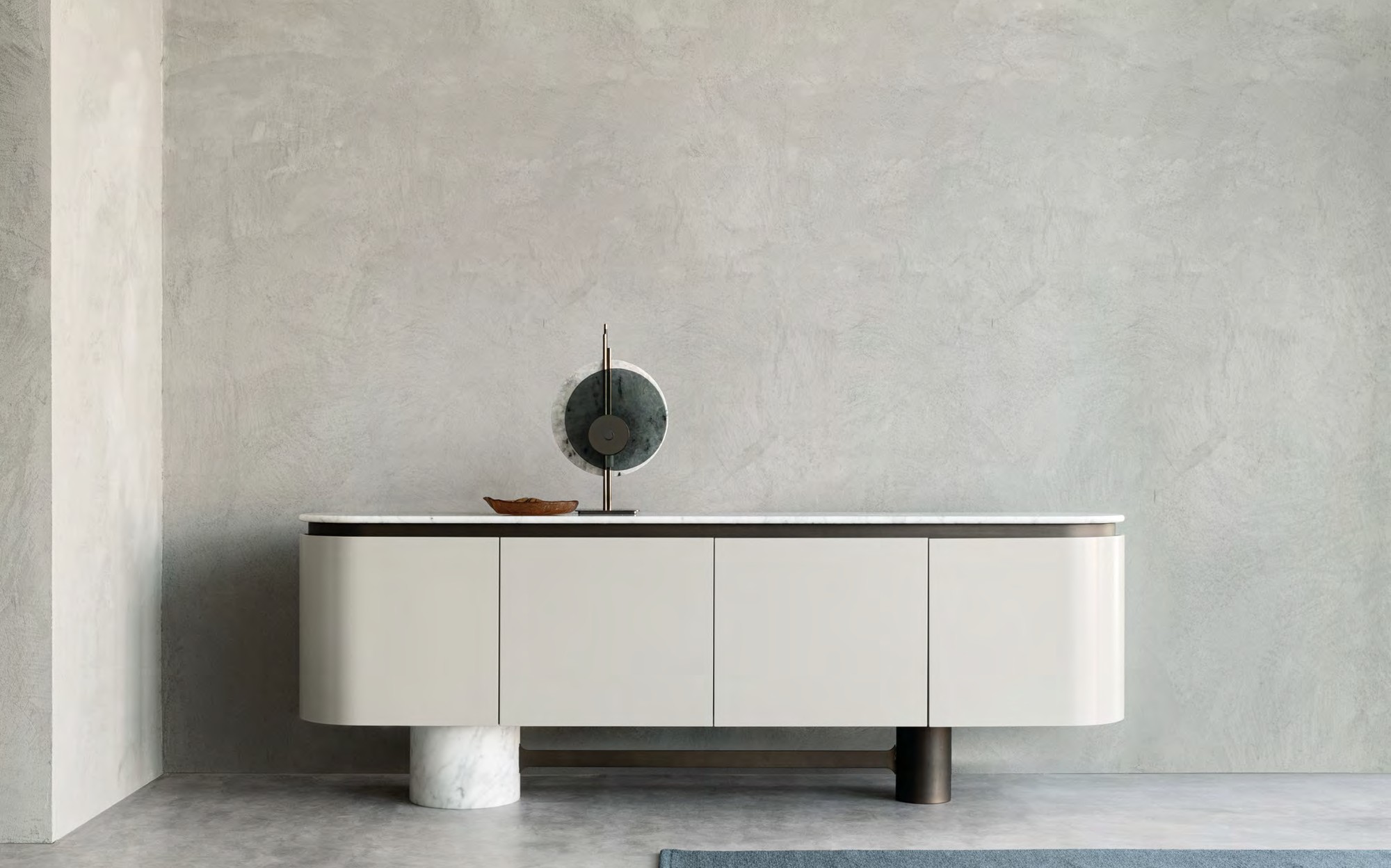 Lenzi Home Collection 2024 lacquered sideboard with marble base Lenzi Home Collection 2024 lacquered sideboard with marble base – Italian luxury furniture