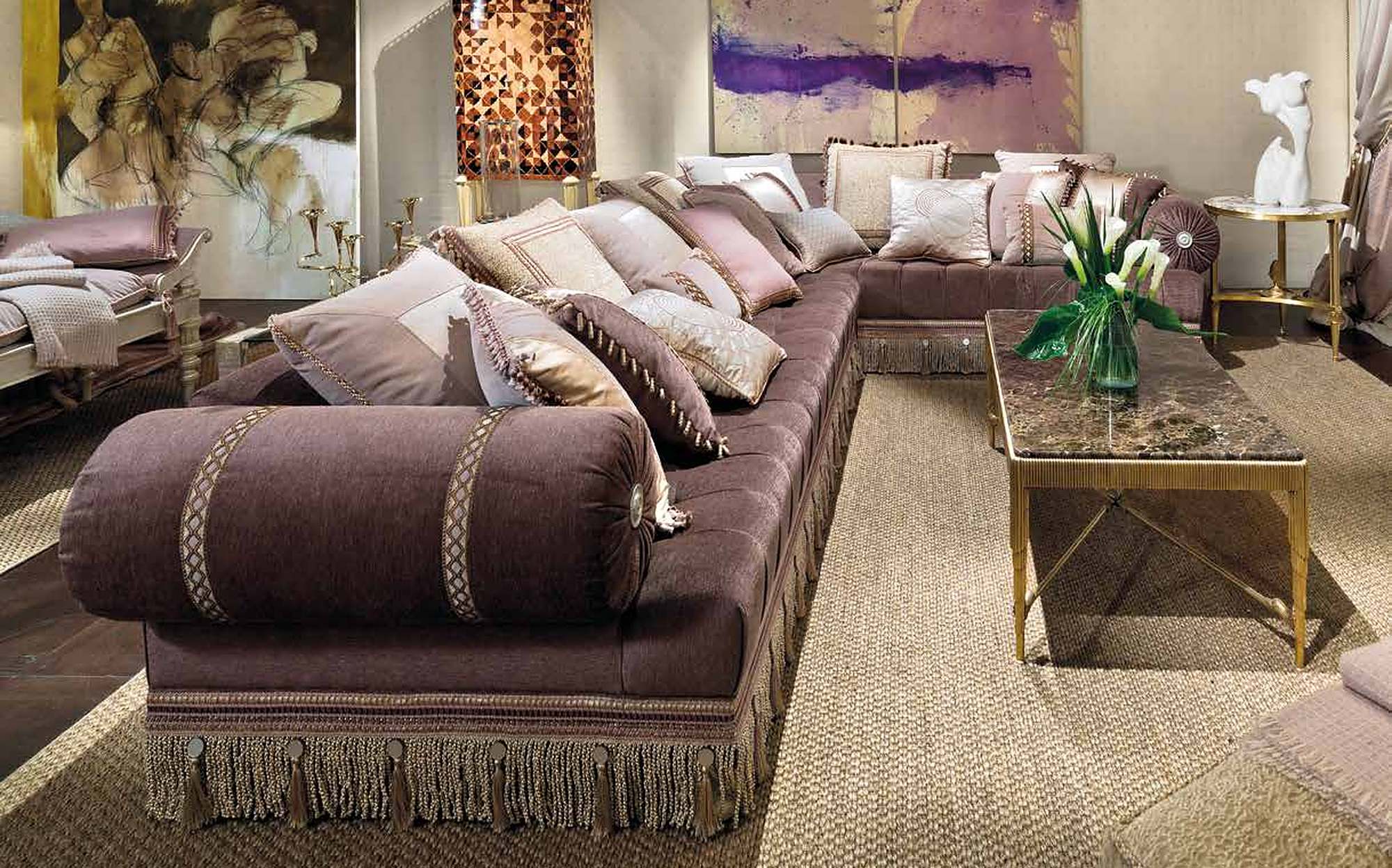 Provasi Signature corner sofa with bolster cushions Provasi Signature corner sofa with bolster cushions – Italian luxury furniture