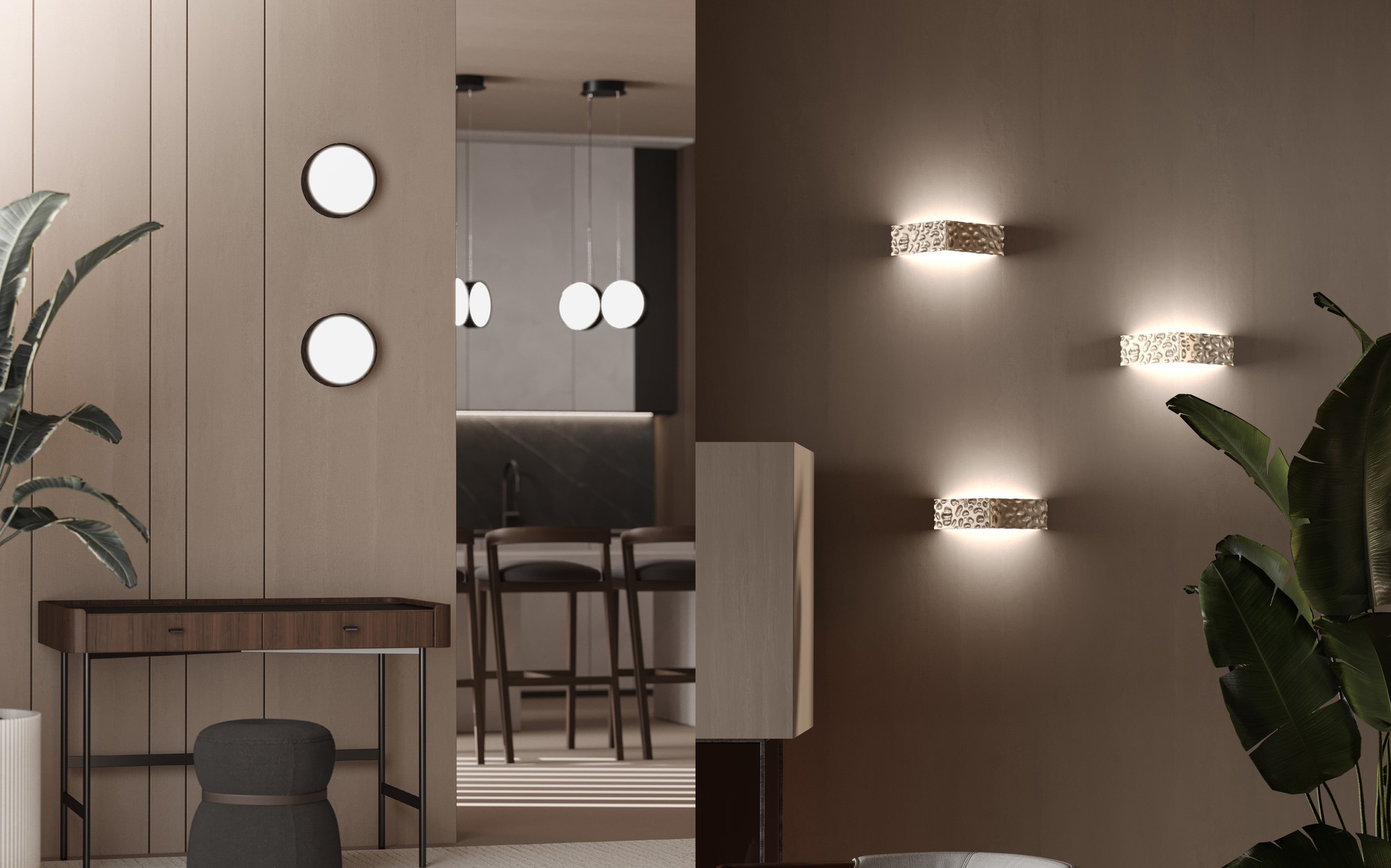 Stillux Limelight wall lamps and pendants in bar area Stillux Limelight wall lamps and pendants in bar area – Italian luxury lighting