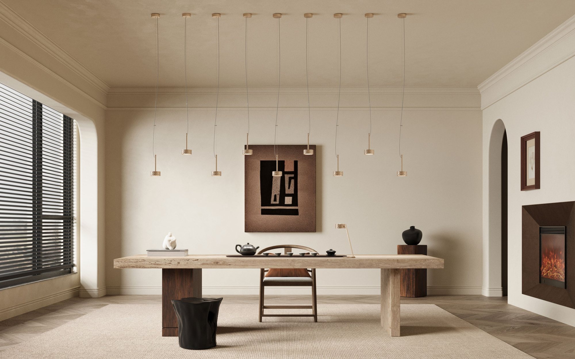 Stillux The Gallery pendant lamps over writing table Stillux The Gallery pendant lamps over writing table – Italian luxury lighting