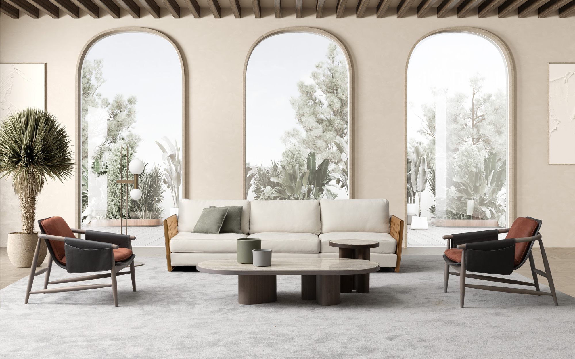 Ulivi Salotti Emotive Boogie sofa with Mirabelle armchairs and Otis coffee table Ulivi Salotti Emotive Boogie sofa with Mirabelle armchairs and Otis coffee table – Italian luxury furniture