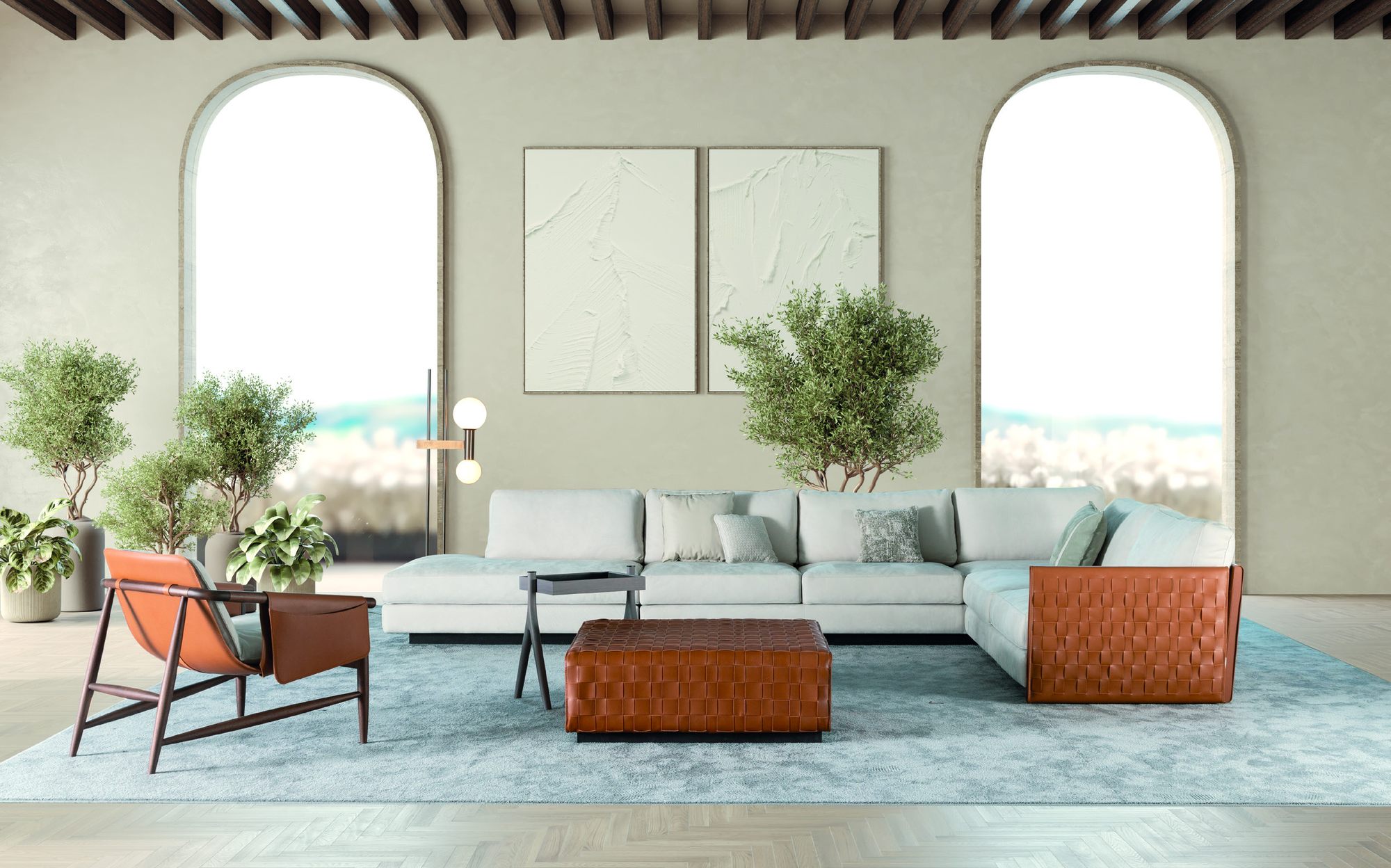Ulivi Salotti Emotive Boogie sectional sofa with Mirabelle armchair Ulivi Salotti Emotive Boogie sectional sofa with Mirabelle armchair – Italian luxury furniture