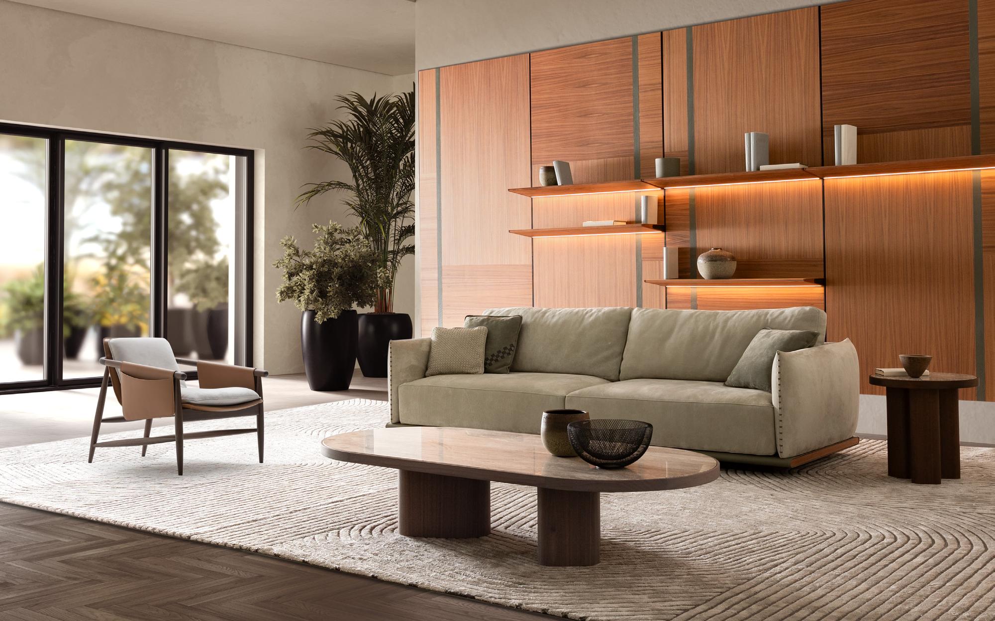 Ulivi Salotti Emotive Zigly sofa with Mirabelle armchair and Otis coffee table Ulivi Salotti Emotive Zigly sofa with Mirabelle armchair and Otis coffee table – Italian luxury furniture