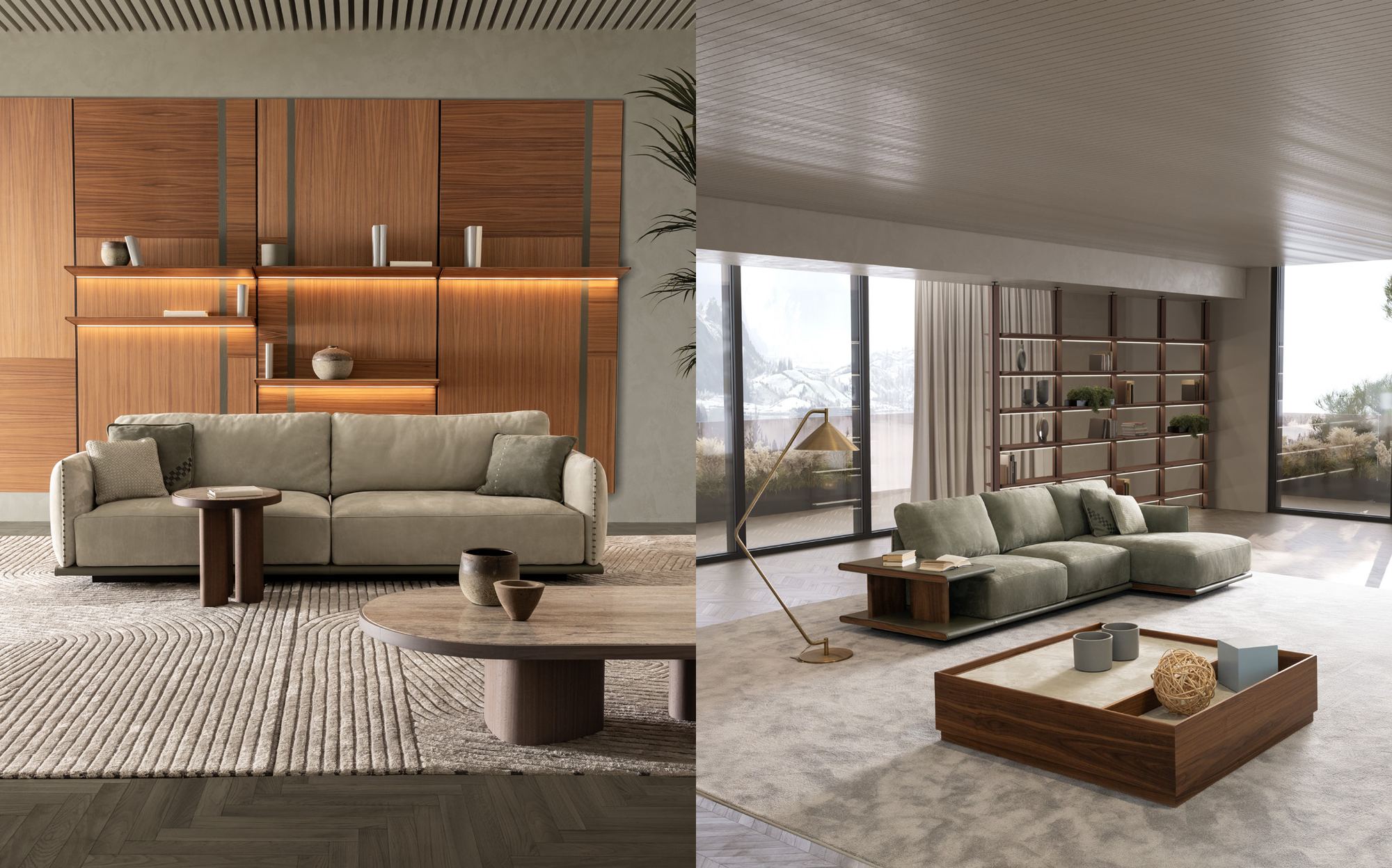 Ulivi Salotti Emotive Zigly and Zigly M sofas in living rooms Ulivi Salotti Emotive Zigly and Zigly M sofas in living rooms – Italian luxury furniture