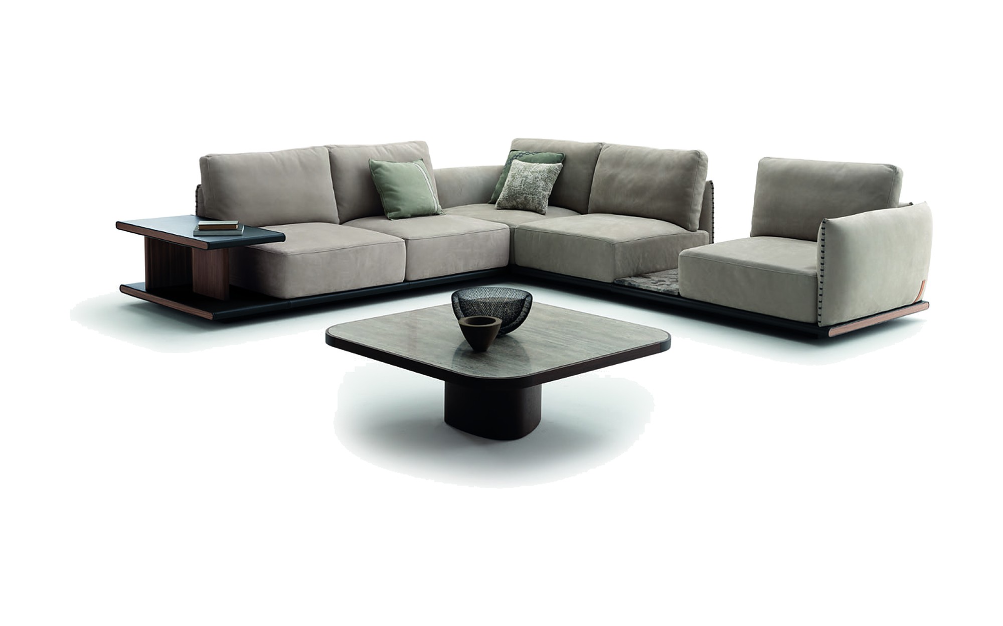 Ulivi Salotti Emotive Zigly M sectional sofa with square coffee table Ulivi Salotti Emotive Zigly M sectional sofa with square coffee table – Italian luxury furniture