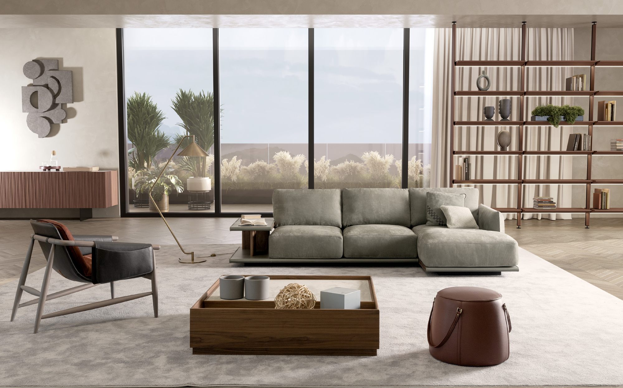 Ulivi Salotti Emotive Zigly M sectional sofa in living room Ulivi Salotti Emotive Zigly M sectional sofa in living room – Italian luxury furniture
