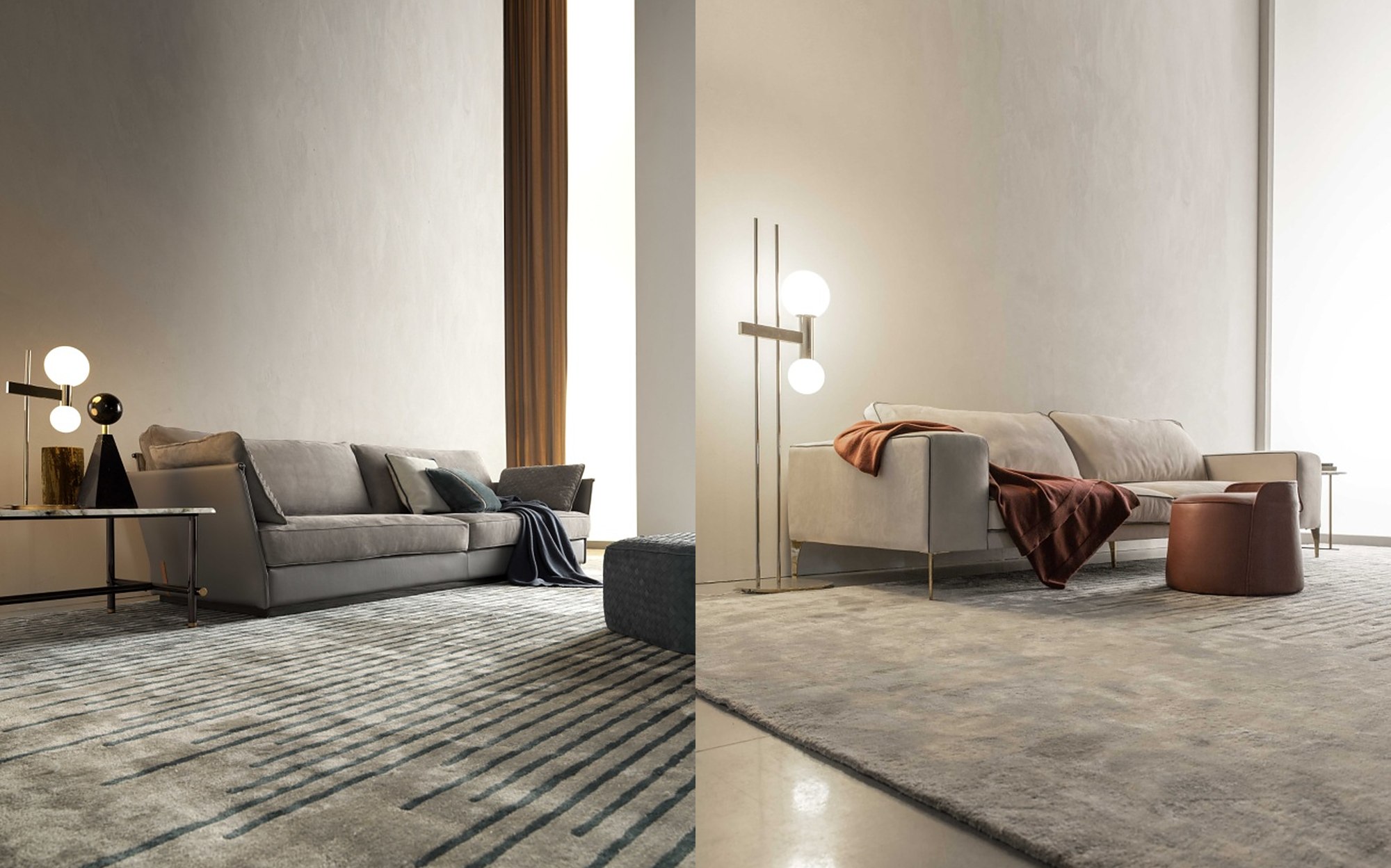 Ulivi Salotti Vanity Barnaby and Gregory sofas in living rooms Ulivi Salotti Vanity Barnaby and Gregory sofas in living rooms – Italian luxury furniture