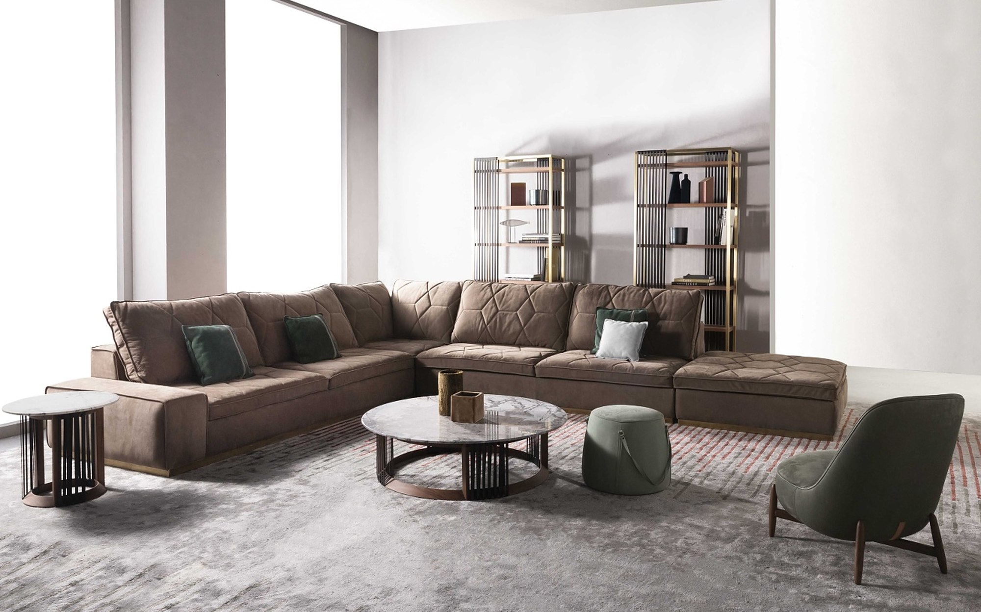 Ulivi Salotti Vanity Cesar sectional sofa in living room Ulivi Salotti Vanity Cesar sectional sofa in living room – Italian luxury furniture