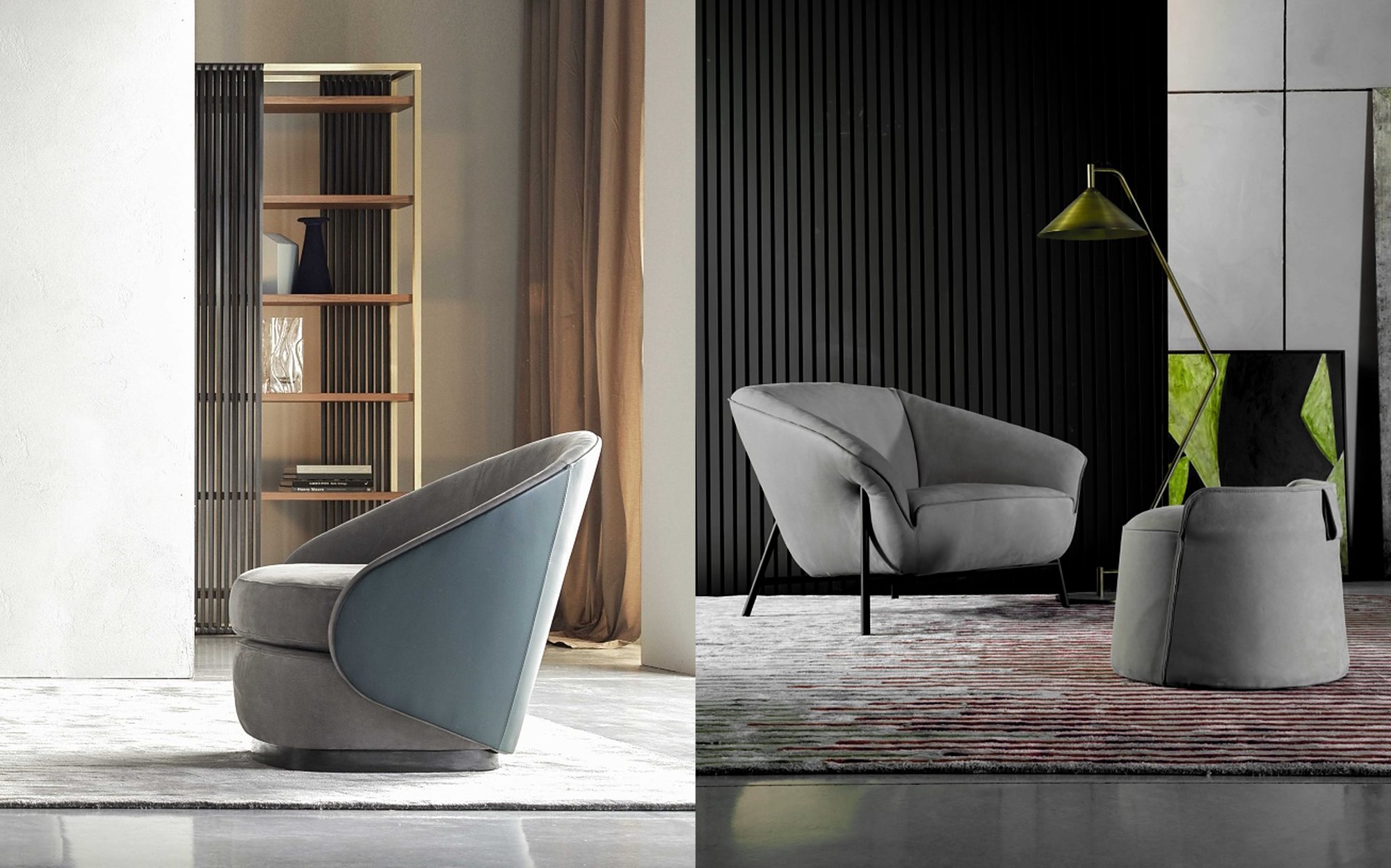 Ulivi Salotti Vanity Ophelia and Dora Luxury armchairs in lounge Ulivi Salotti Vanity Ophelia and Dora Luxury armchairs in lounge – Italian luxury furniture