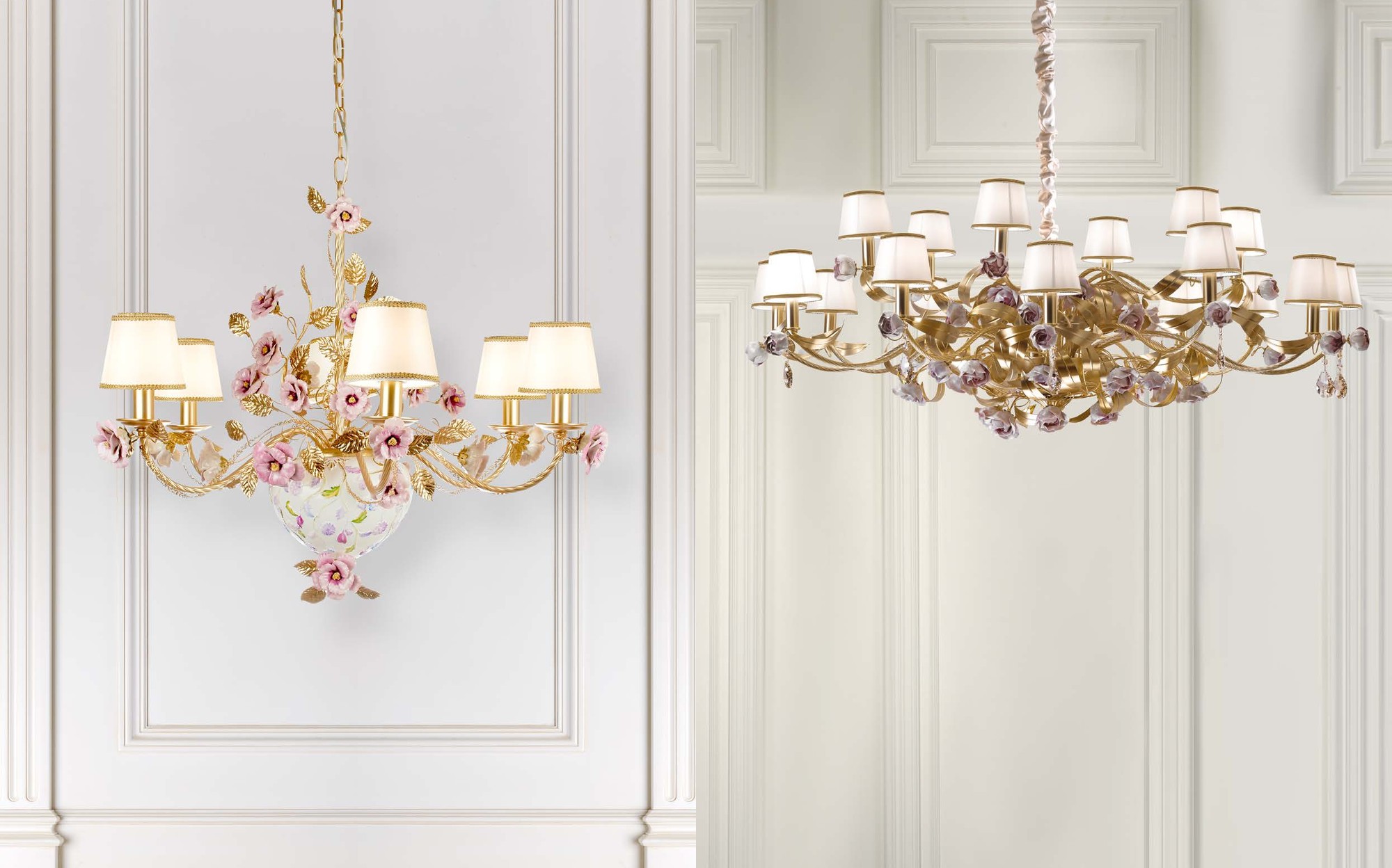 Villari Home and Light люстры с фарфоровыми розами Villari Home and Light люстры с фарфоровыми розами – итальянский фарфор люкс
