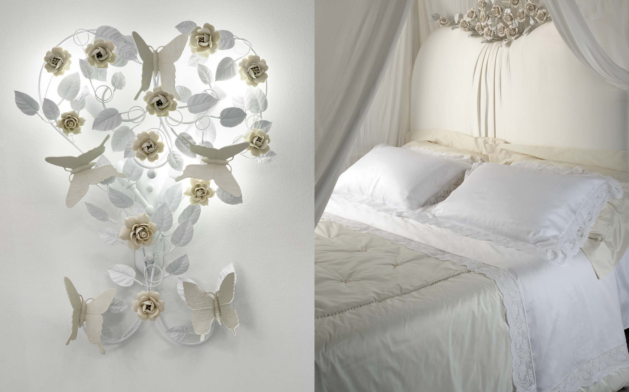 Villari Home and Light бра с бабочками и спальня Villari Home and Light бра с бабочками и спальня – итальянский фарфор люкс