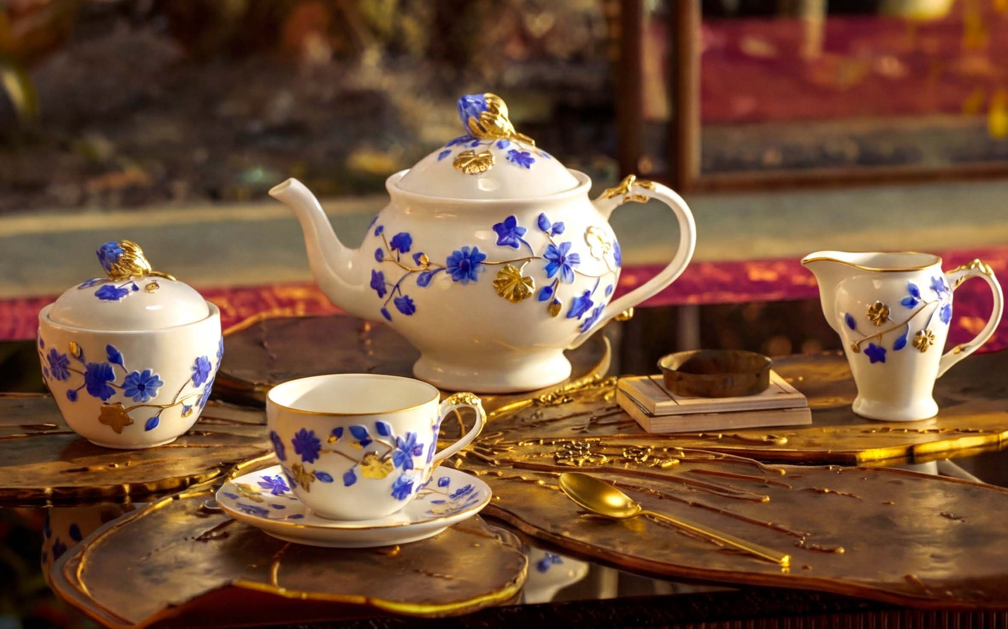 Villari Newness 2026 blue flower porcelain tea set Villari Newness 2026 blue flower porcelain tea set – Italian luxury porcelain