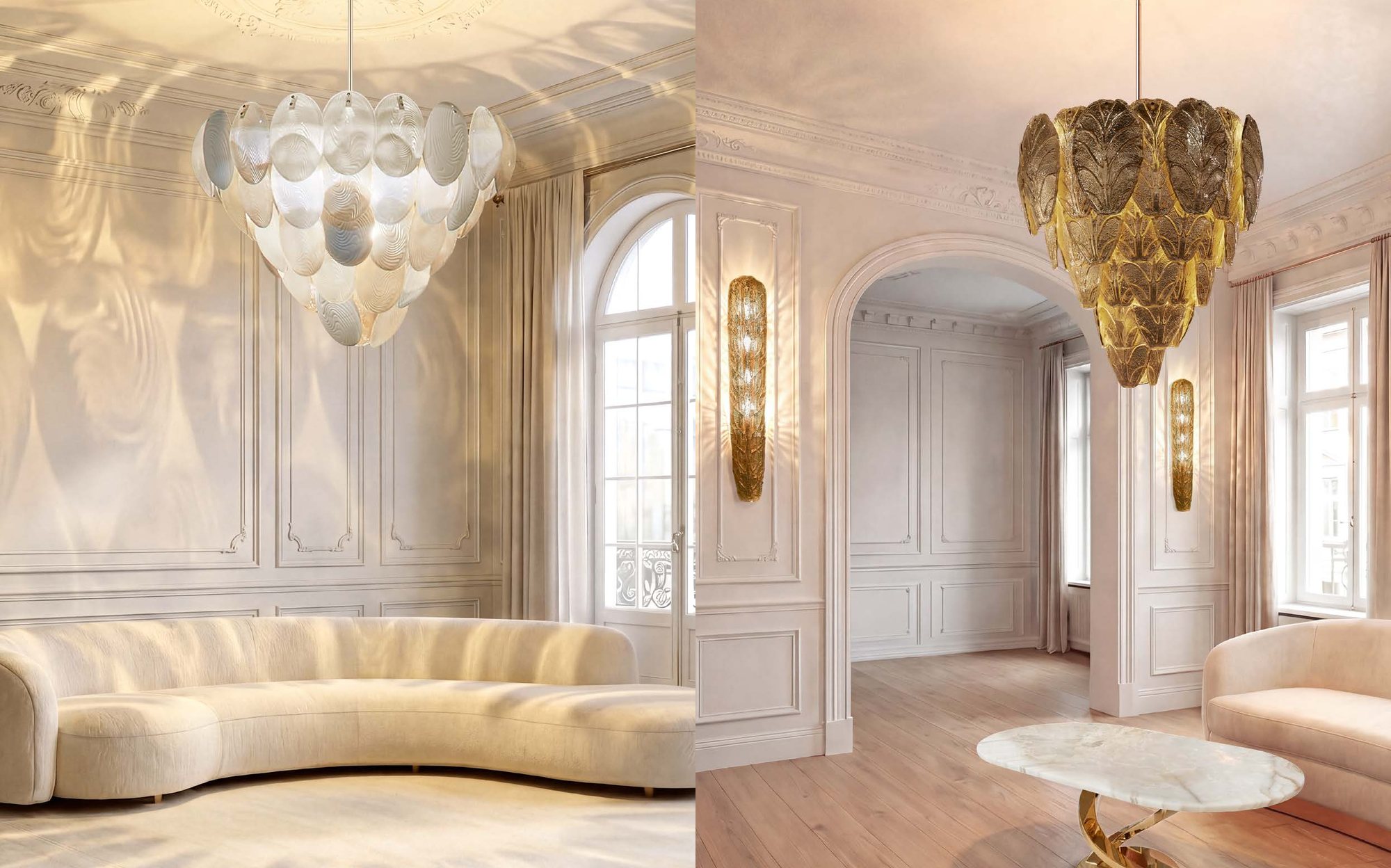 Villari Newness 2026 Murano glass chandeliers in classic rooms Villari Newness 2026 Murano glass chandeliers in classic rooms – Italian luxury porcelain