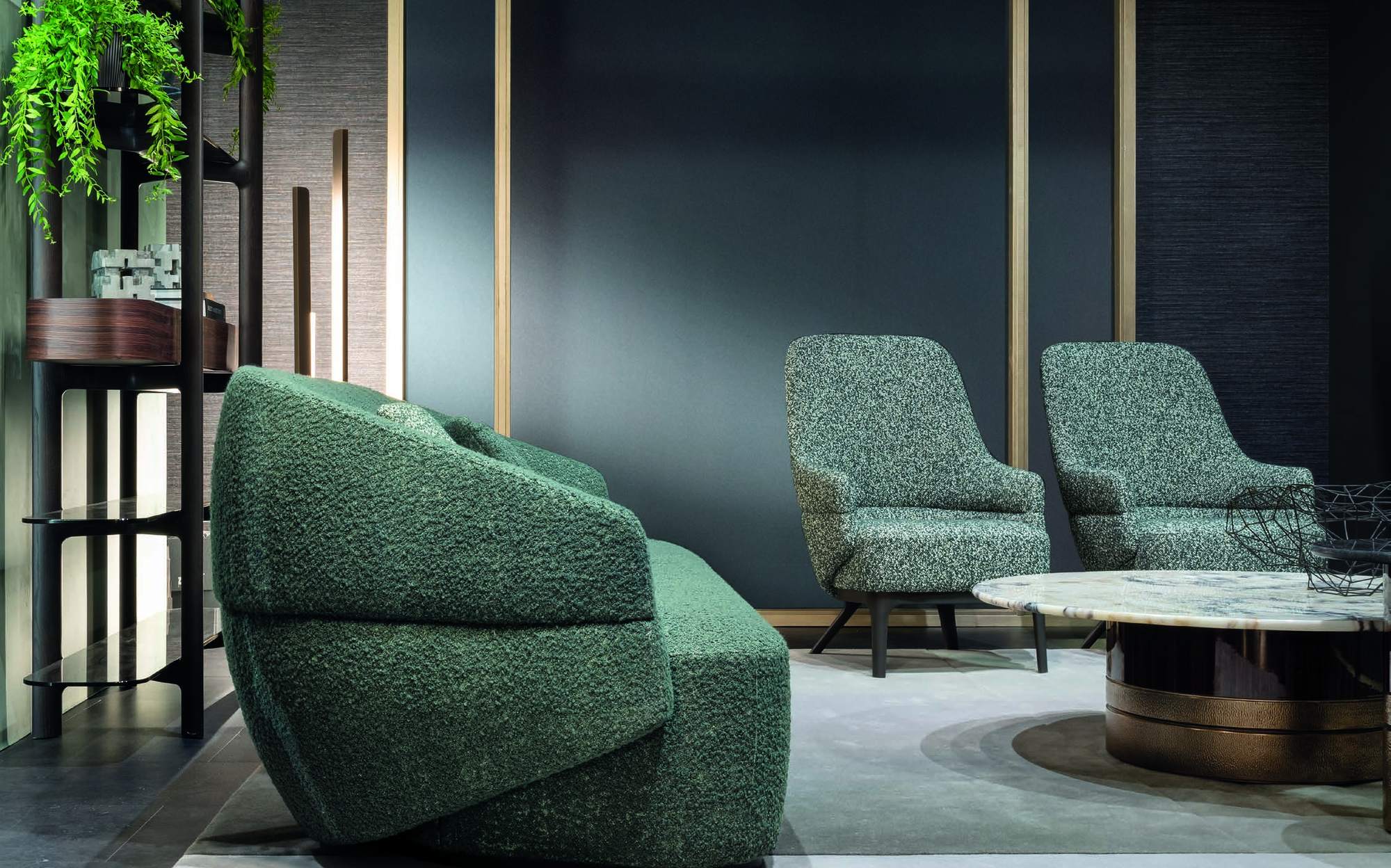 Zanaboni Edizioni Next green small sofa and bergere armchairs Zanaboni Edizioni Next green small sofa and bergere armchairs – Italian luxury contemporary furniture