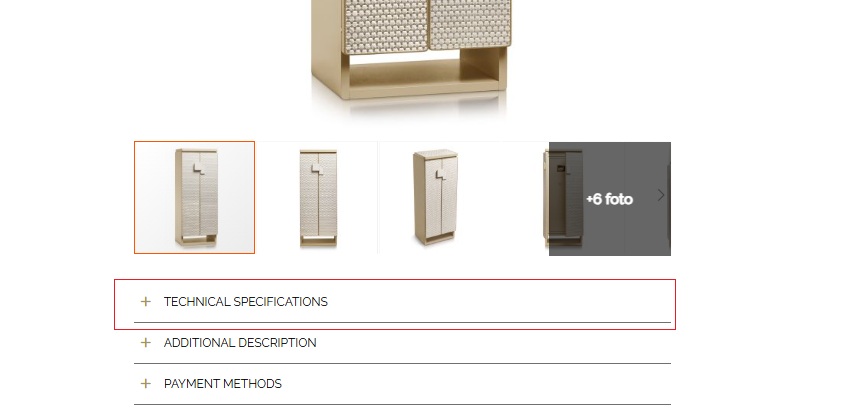 Карточка продукта с 3D моделью