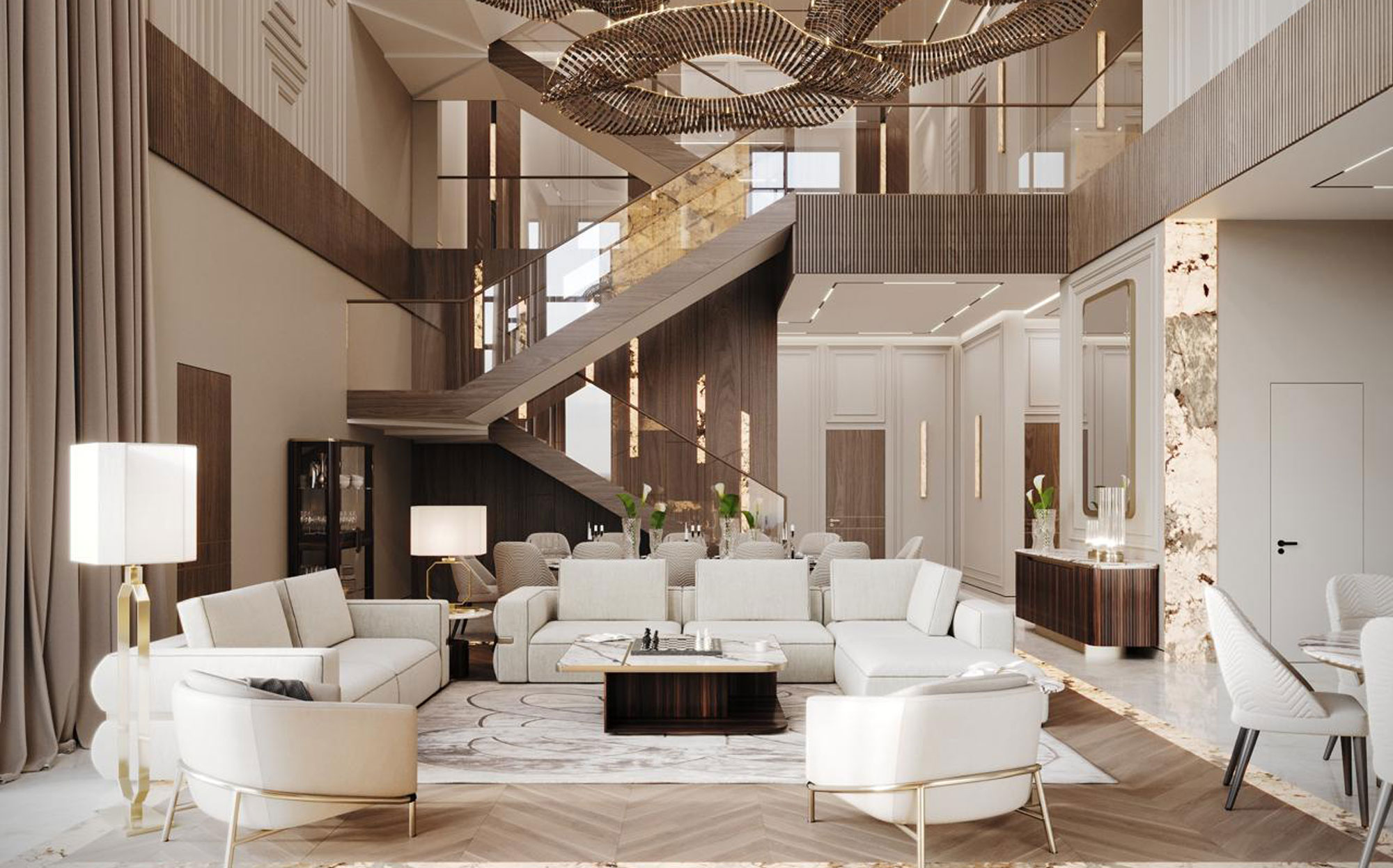 Luxury residential interior project in Makhachkala featuring Giorgio Collection Italian designer furniture | 101domus