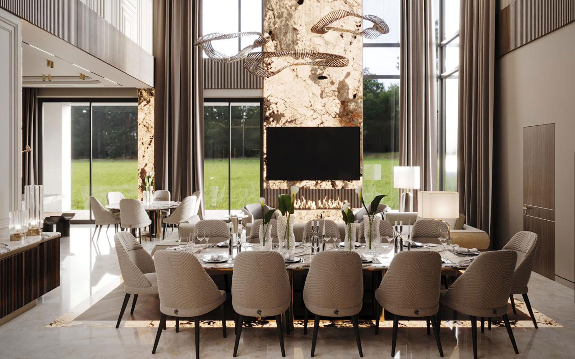 Luxury residential interior project in Makhachkala featuring Giorgio Collection Italian designer furniture | 101domus