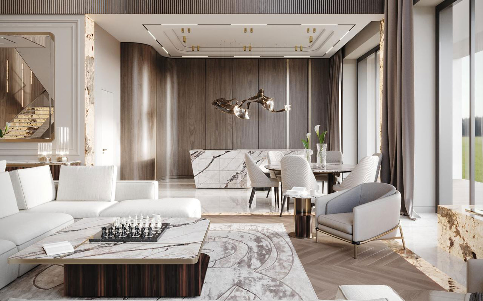 Luxury residential interior project in Makhachkala featuring Giorgio Collection Italian designer furniture | 101domus