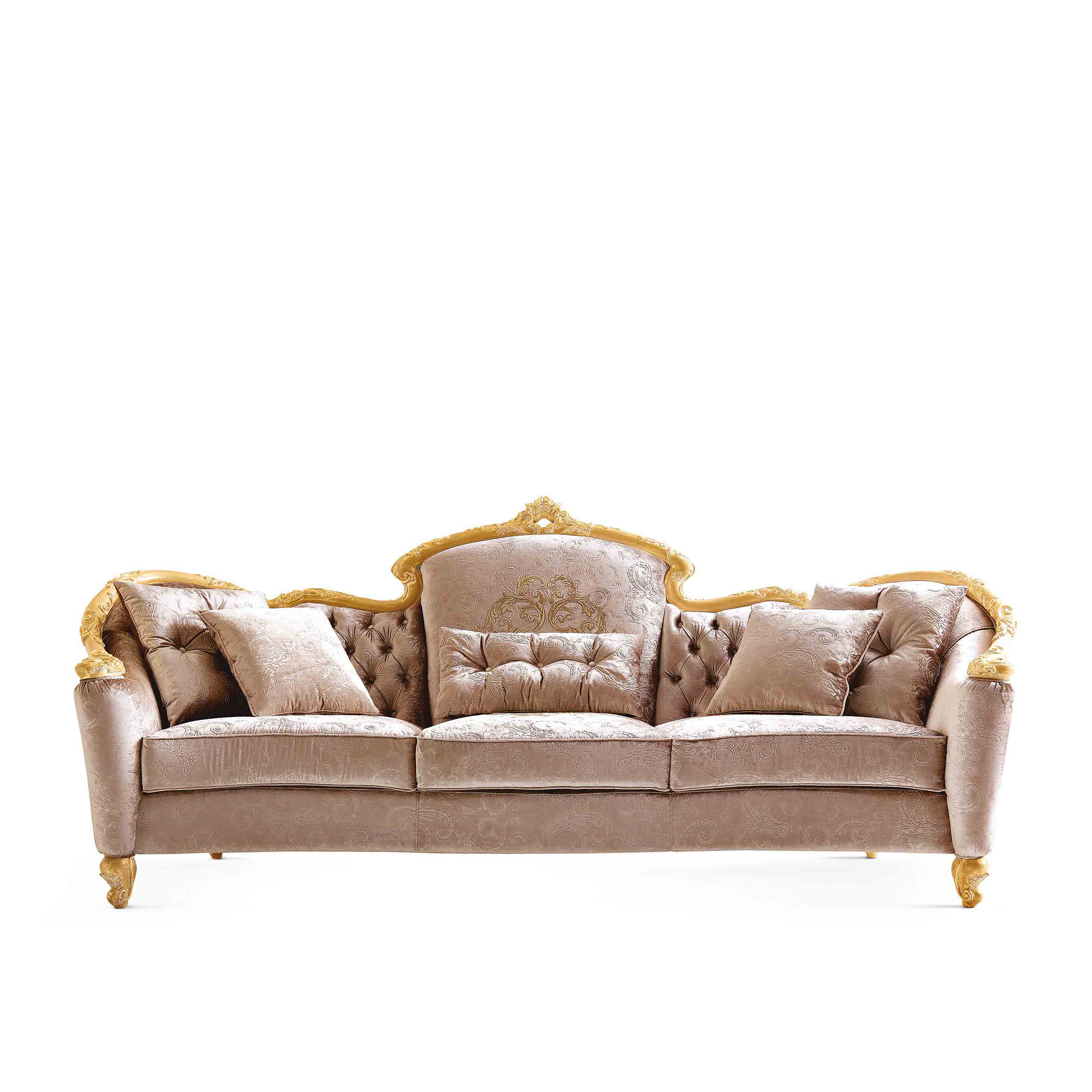 Three-seater sofa 752D by Andrea Fanfani, classic Italian luxury furniture handcrafted in Florence
