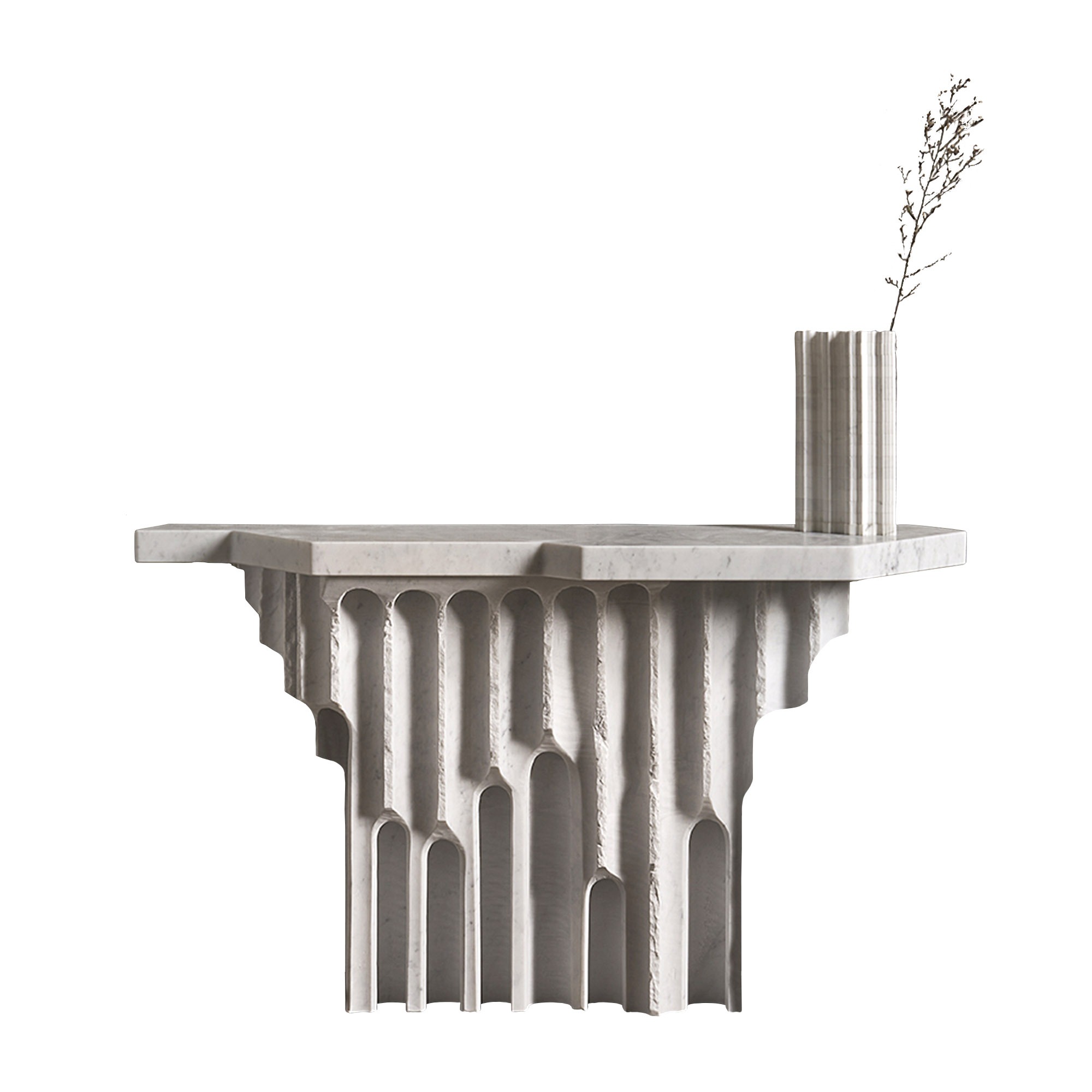 Emersa marble console, Italian luxury marble furniture by Bufalini