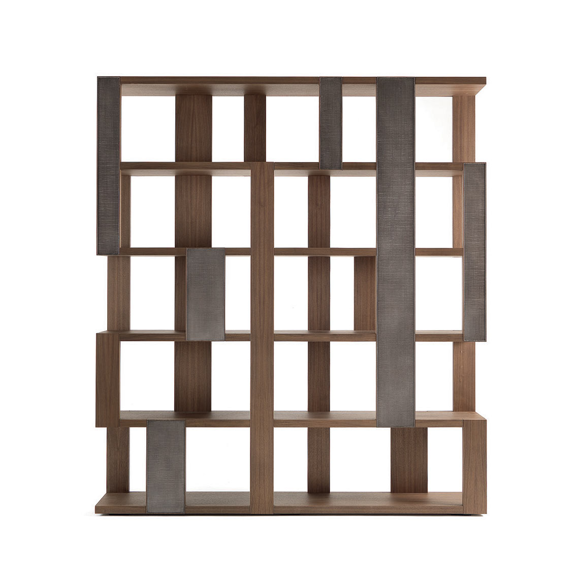 Ceppi Zoe bookcase in Canaletto walnut, Italian luxury furniture