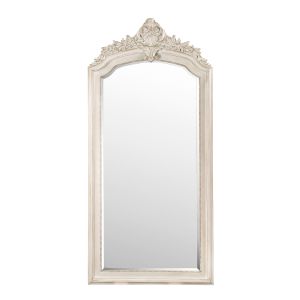 Mirror with carved wooden frame