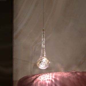 Одиночный подвесной светильник Gocce di Luna small