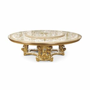 Volesio Round Table with Lazy Susan