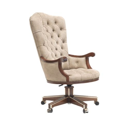Capitonne Swivel Office Armchair