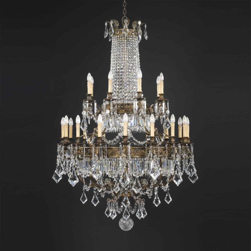 Roma 24-Light Chandelier with Crystals