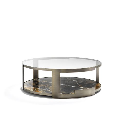Trésor round bronzed Cocktail Table